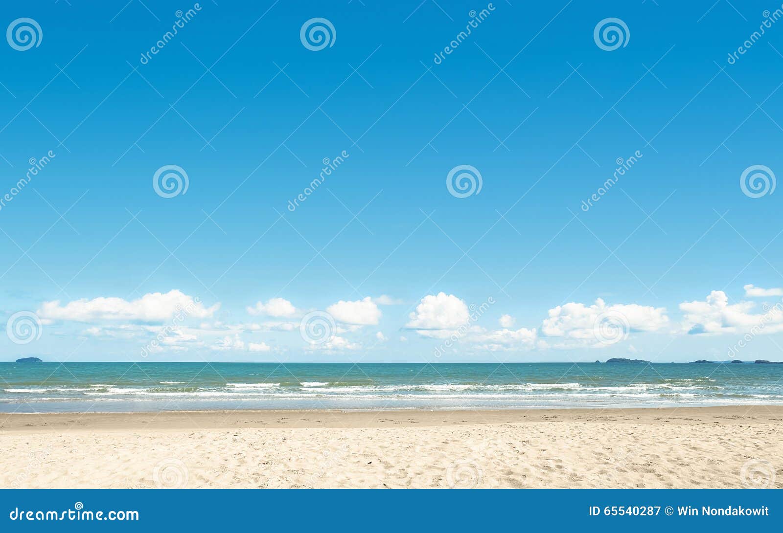 Beach and Blue Sky Background Stock Image Image of white, beauty 65540287