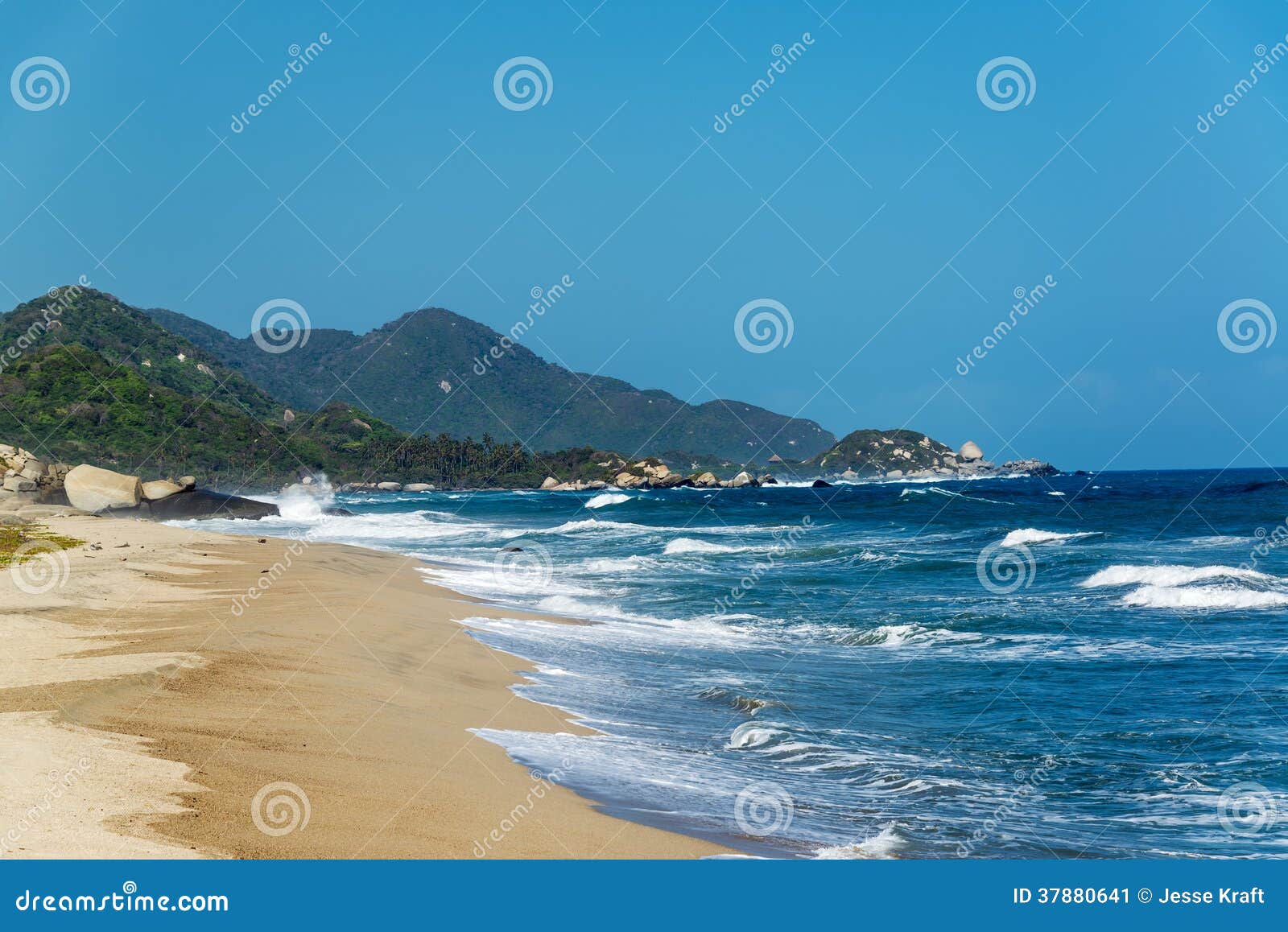 beach and blue waves