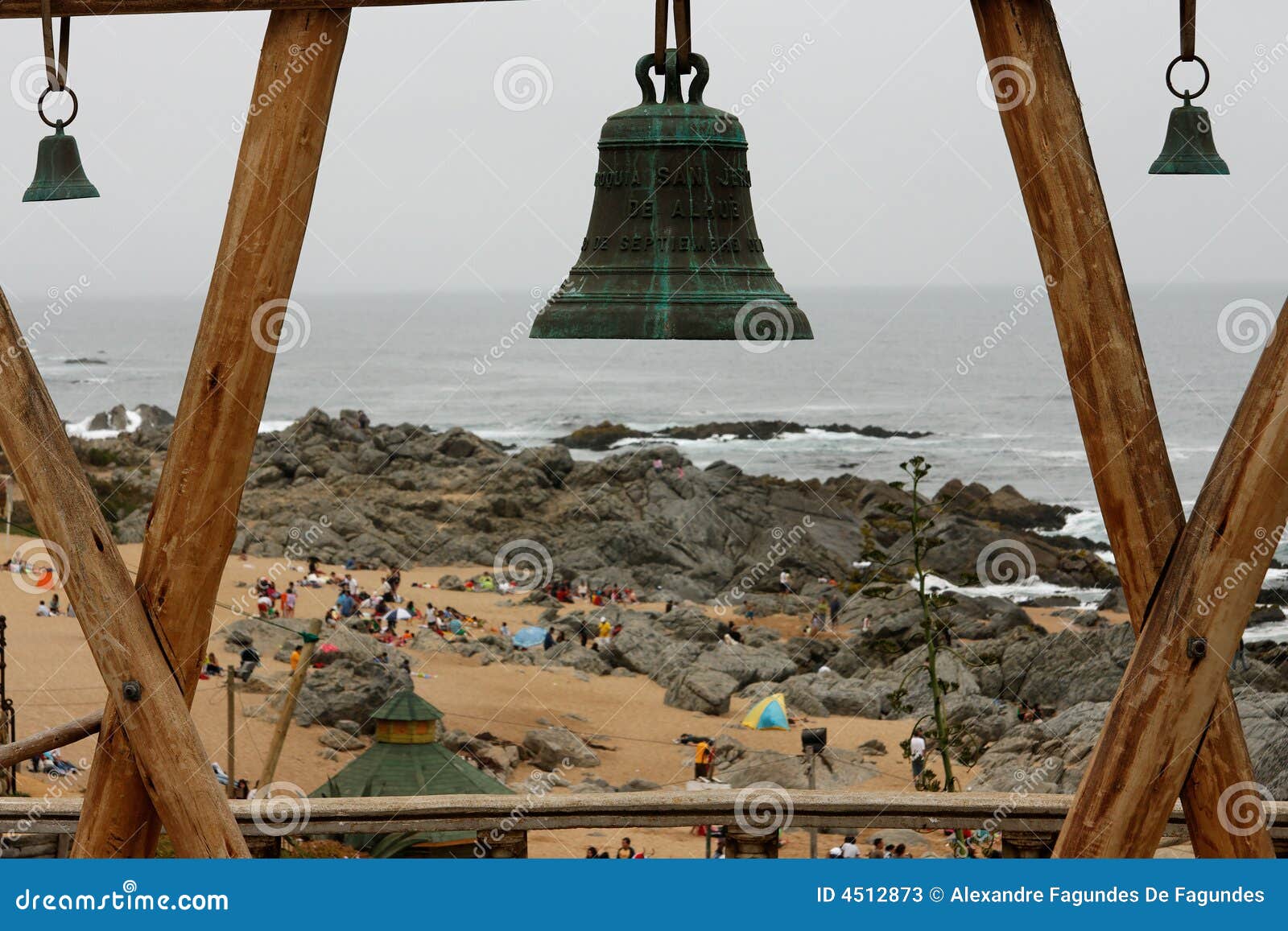 beach and bronze bells isla negra chile