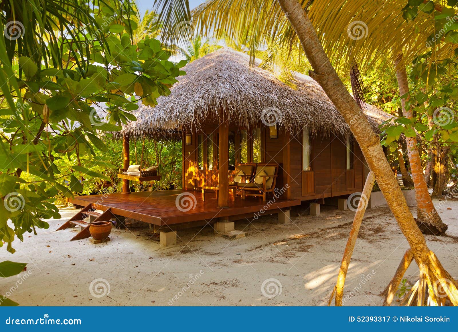 Beach Bungalow Maldives Stock Photography 50620754