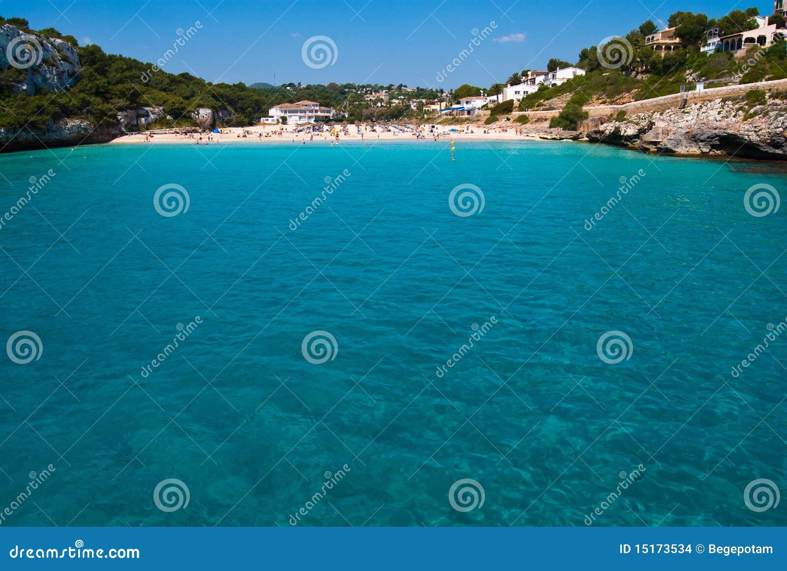 The Beach of Cala Romantica, Majorca, Spain Stock Photo Image of blue