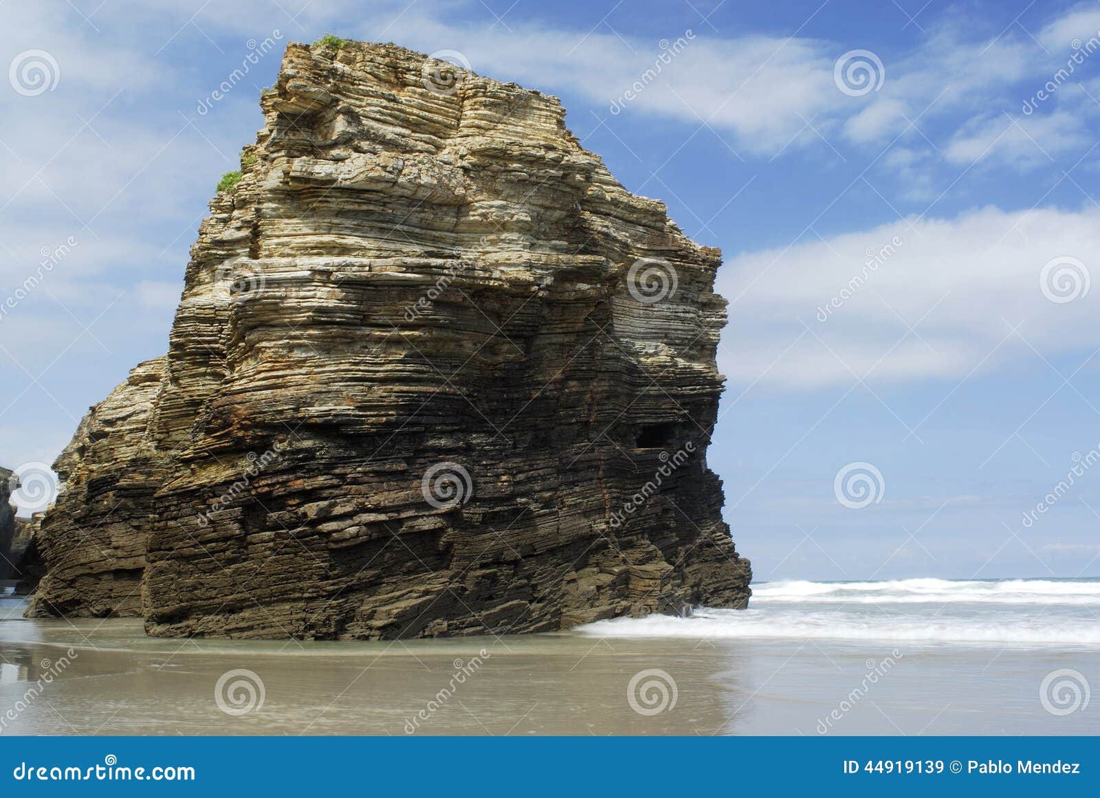 beach called praia das catedrais in the north coast of spain, lu