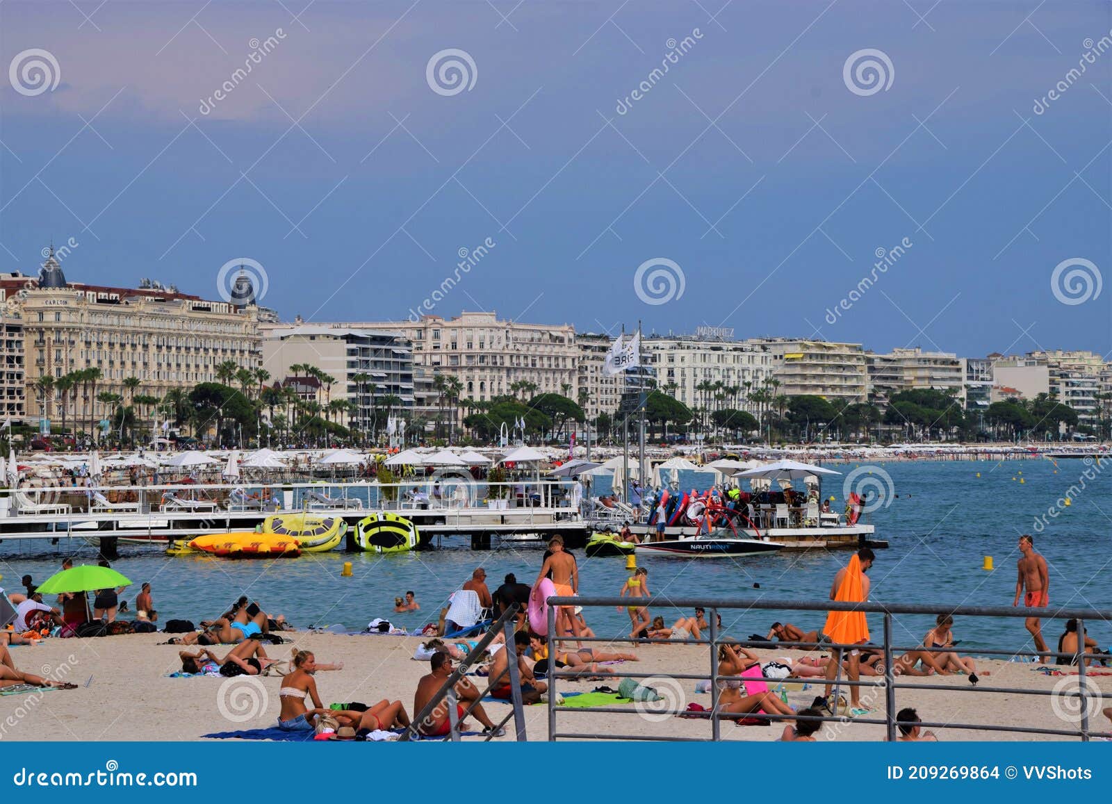 Beach in Cannes, South of France Editorial Stock Image - Image of ...