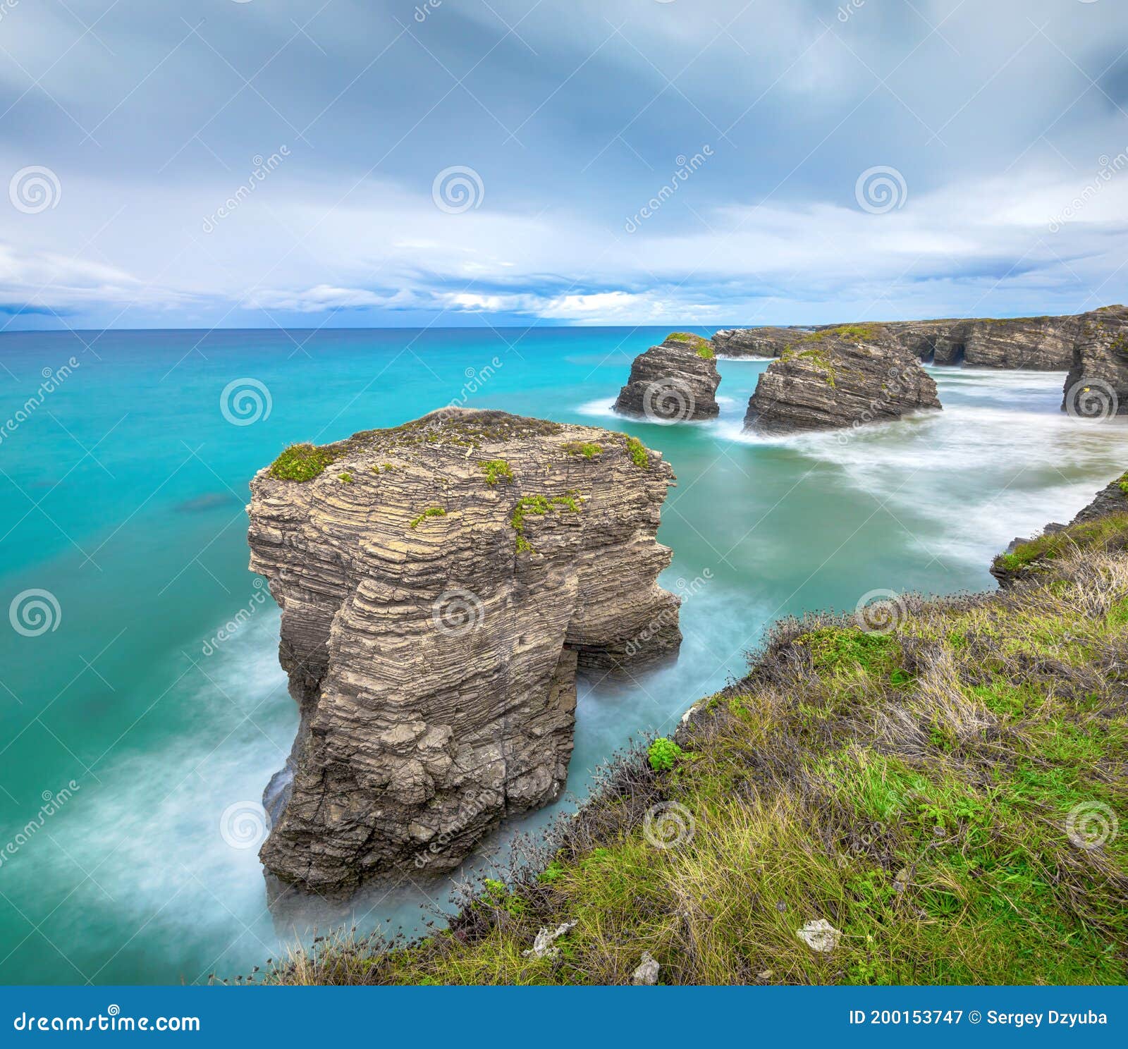 beach of the cathedrals, galicia, spain