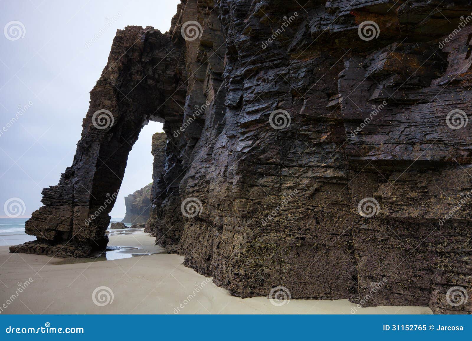 beach of the cathedrals in ribadeo, lugo,galicia