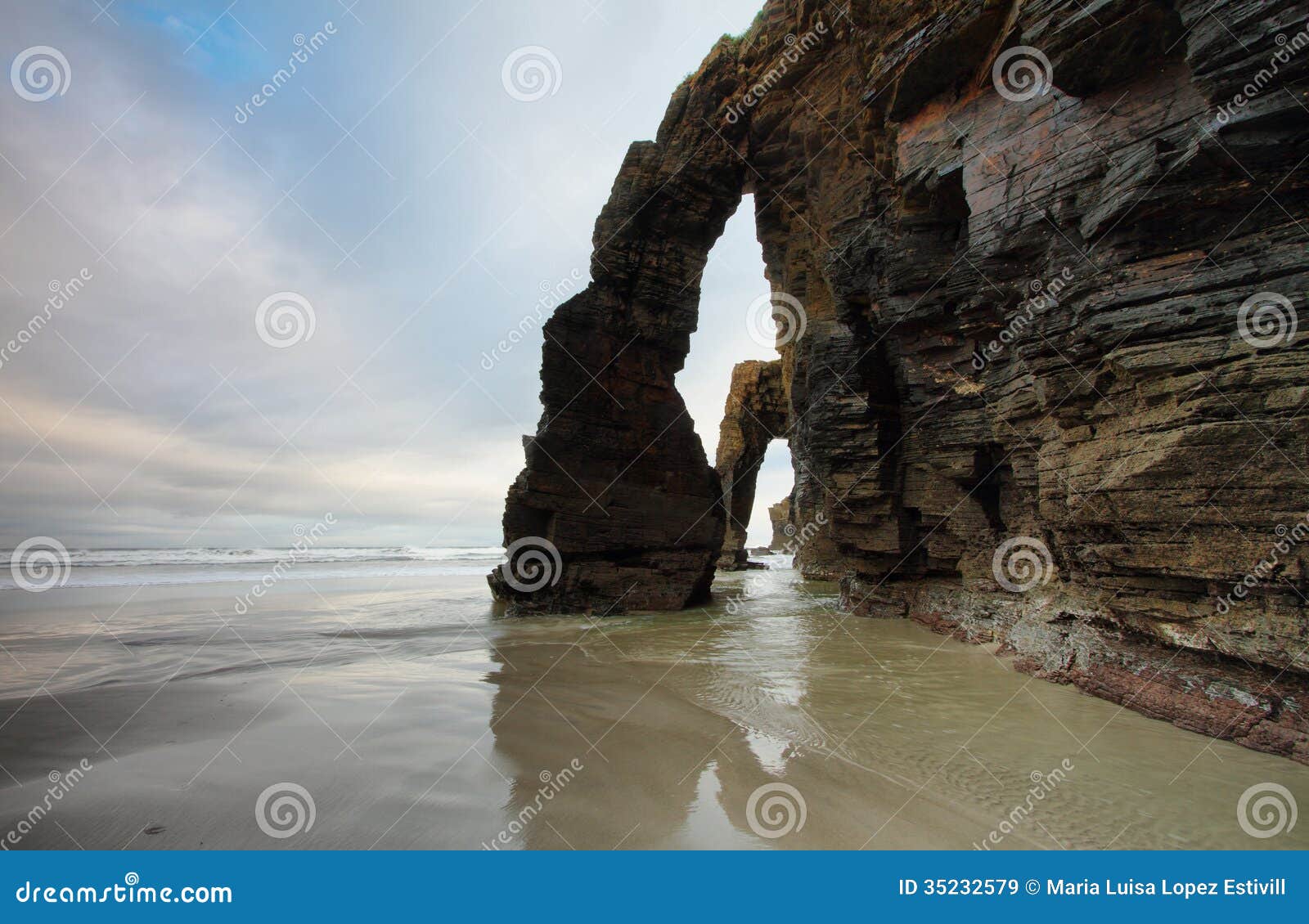 beach of the cathedrals in ribadeo, spain