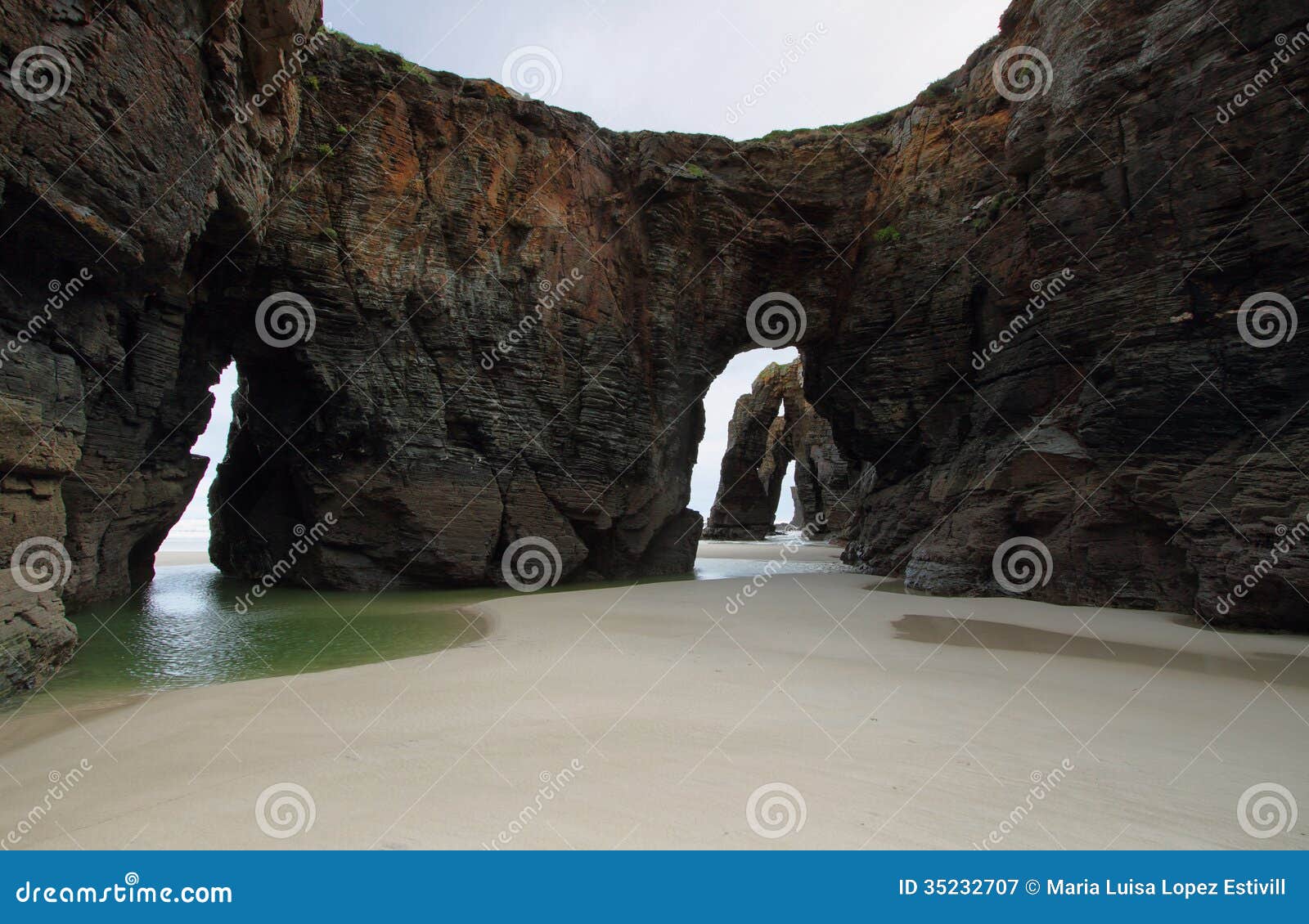 beach of the cathedrals in ribadeo, spain