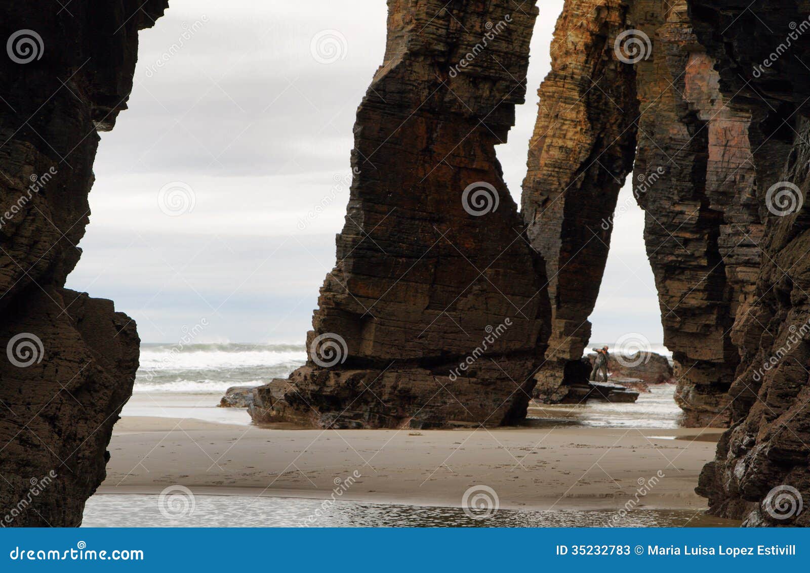 beach of the cathedrals in ribadeo, spain