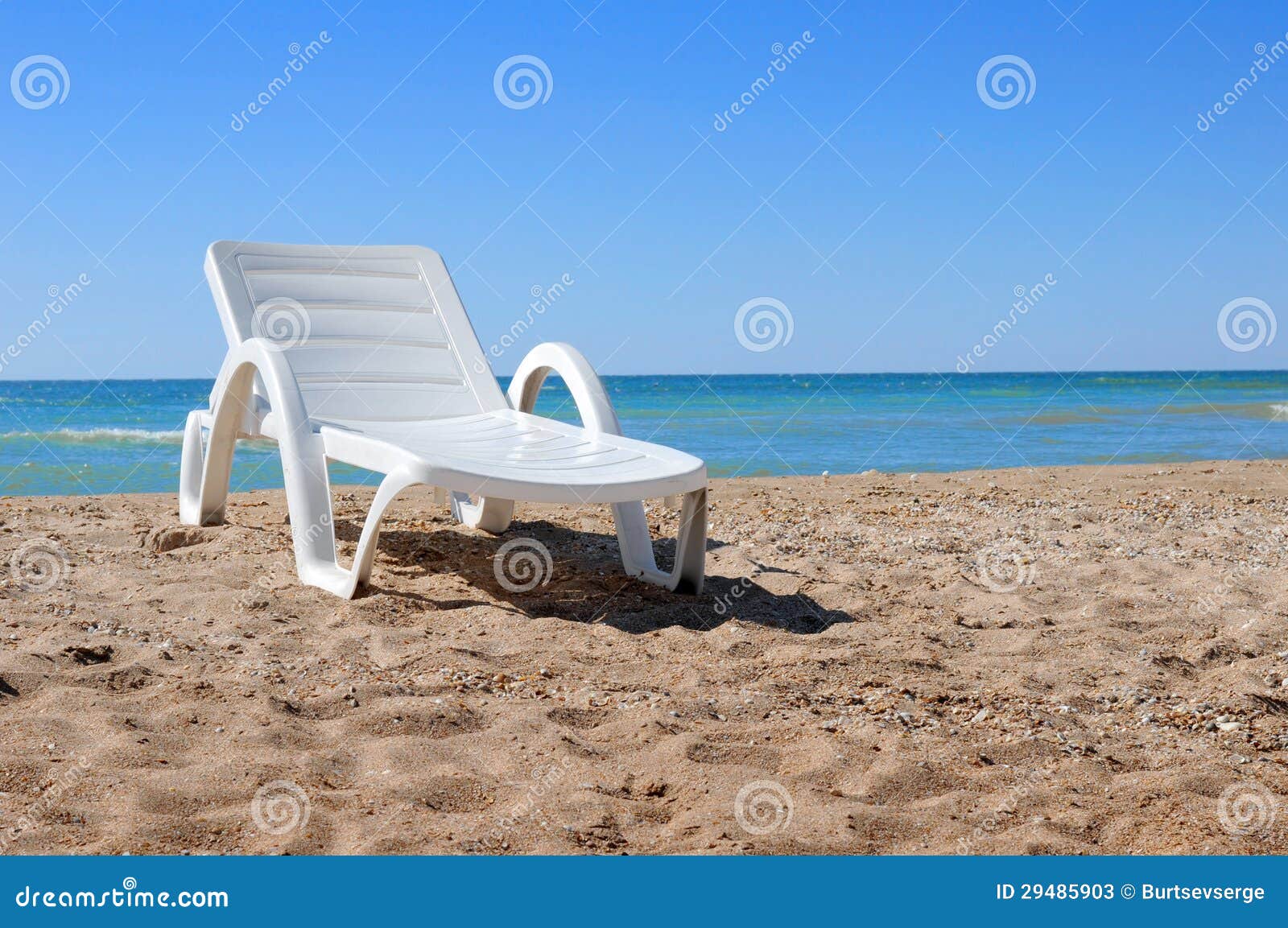 Beach chair on the sand stock image. Image of sand, copy 29485903