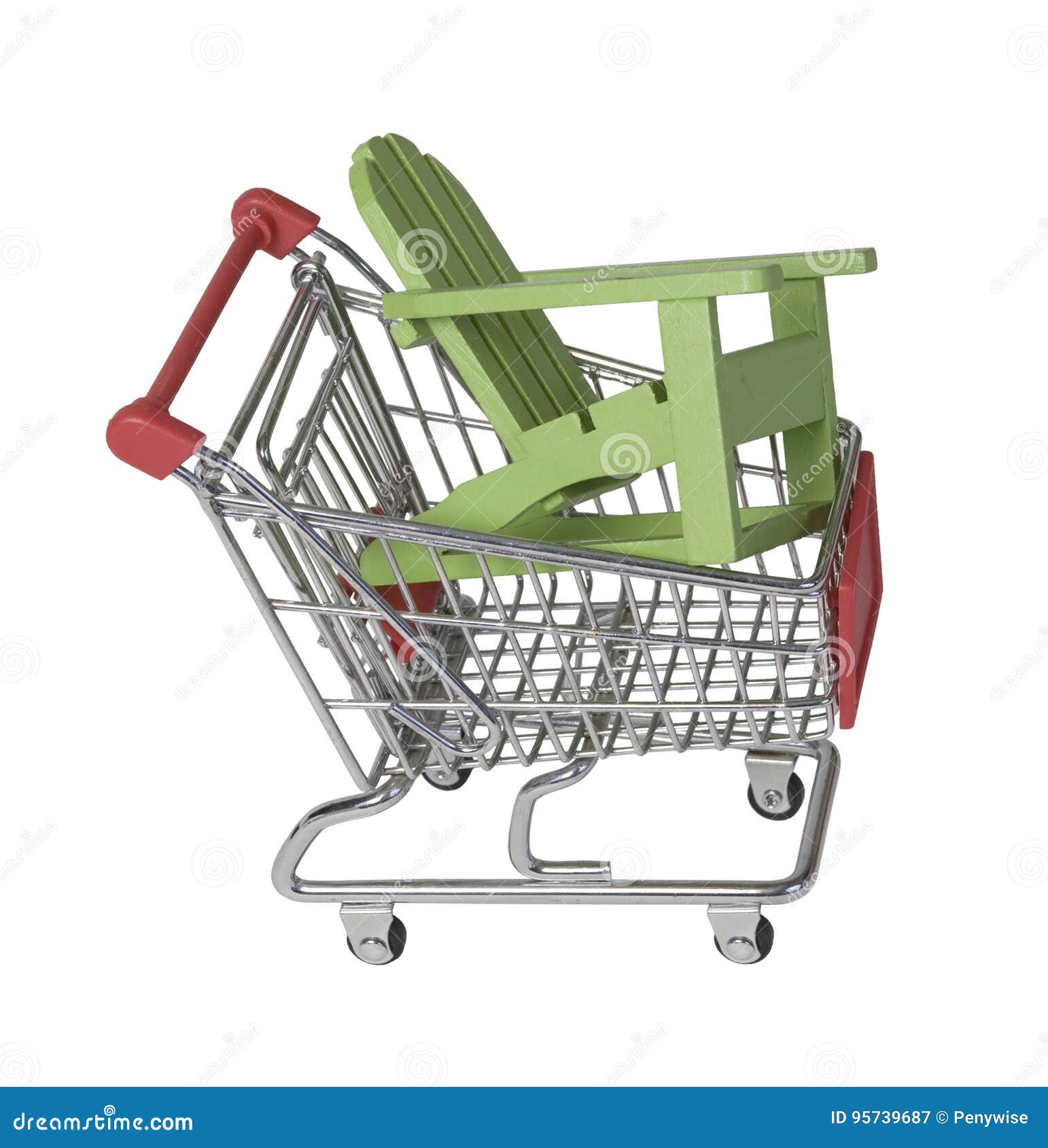 Beach Chair In A Shopping Cart Stock Image Image Of Cart