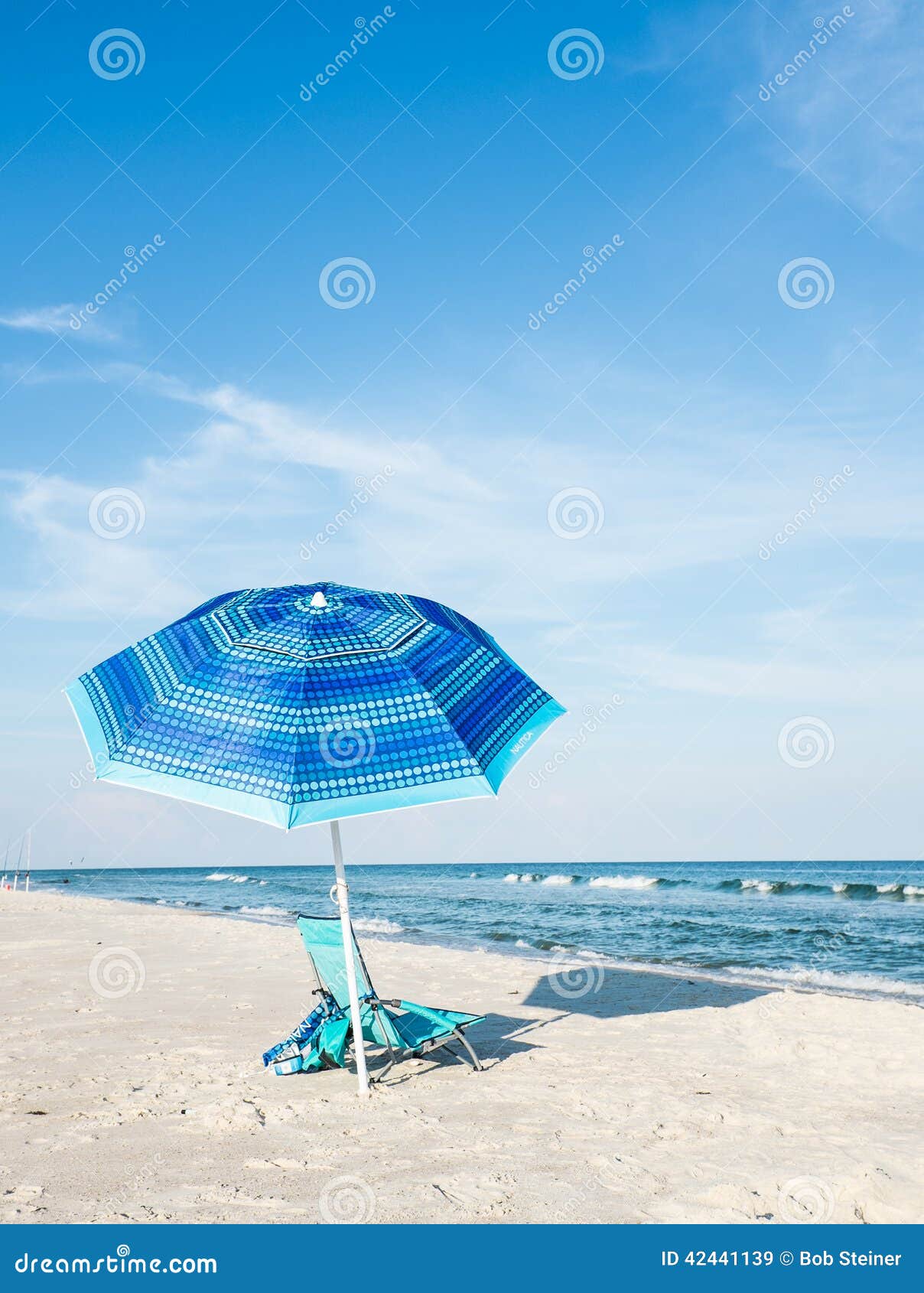 beach chair and umbrella