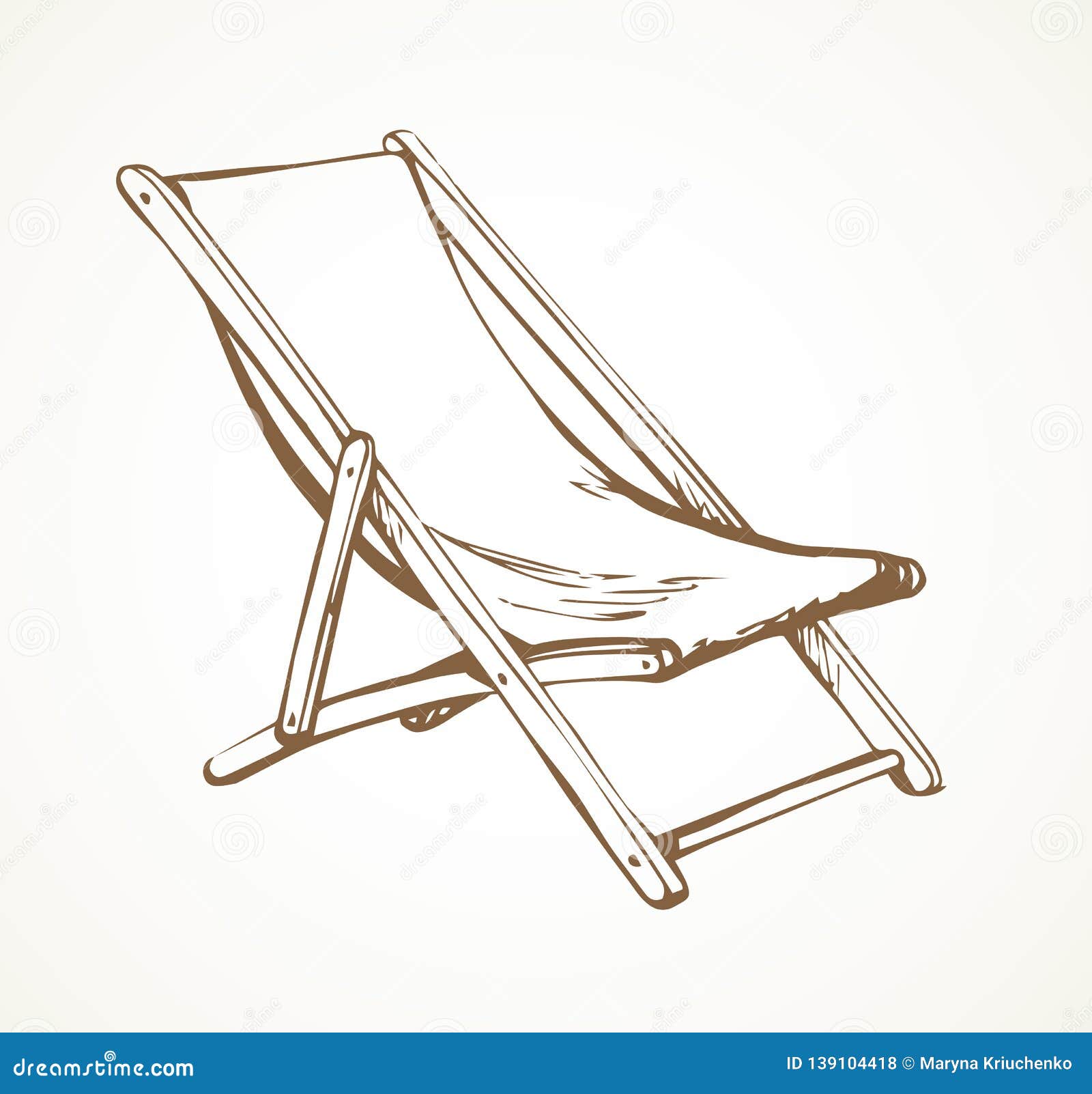 Modern Beach Chair Line Drawing for Living room