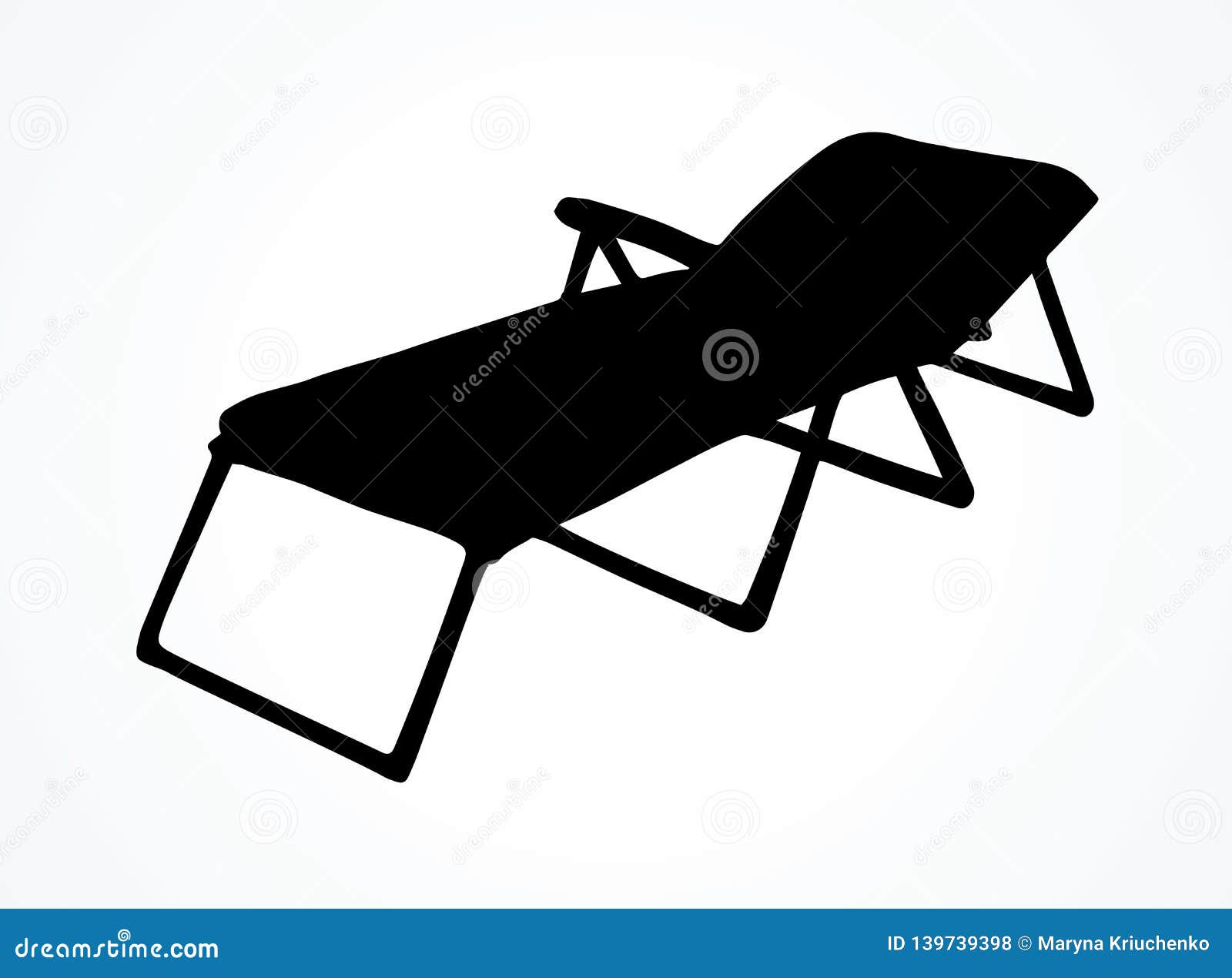 Beach Chair. Vector Freehand Drawing Stock Vector - Illustration of ...