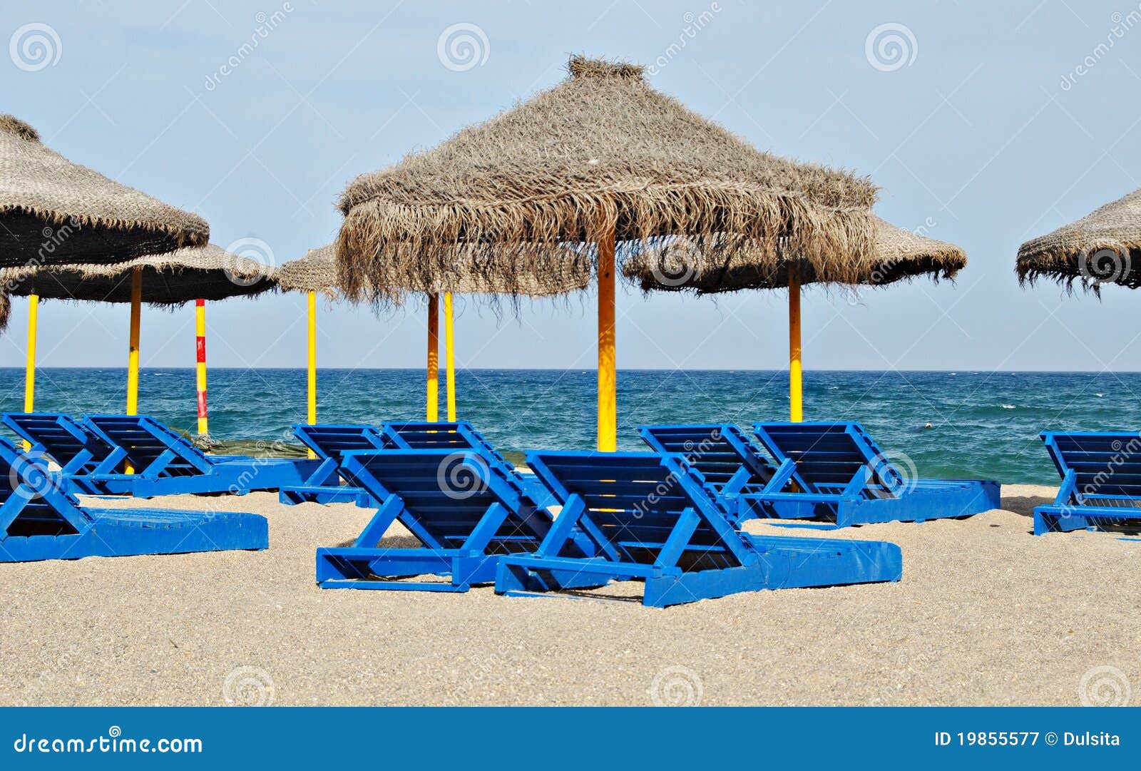 Beach chairs stock image. Image of landscape, ntacion - 19855577