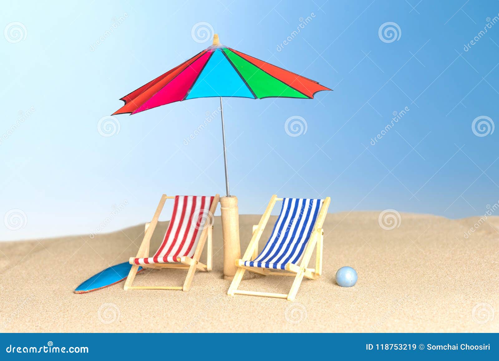 Beach Chairs And With Umbrella Stock Image Image Of Parasol
