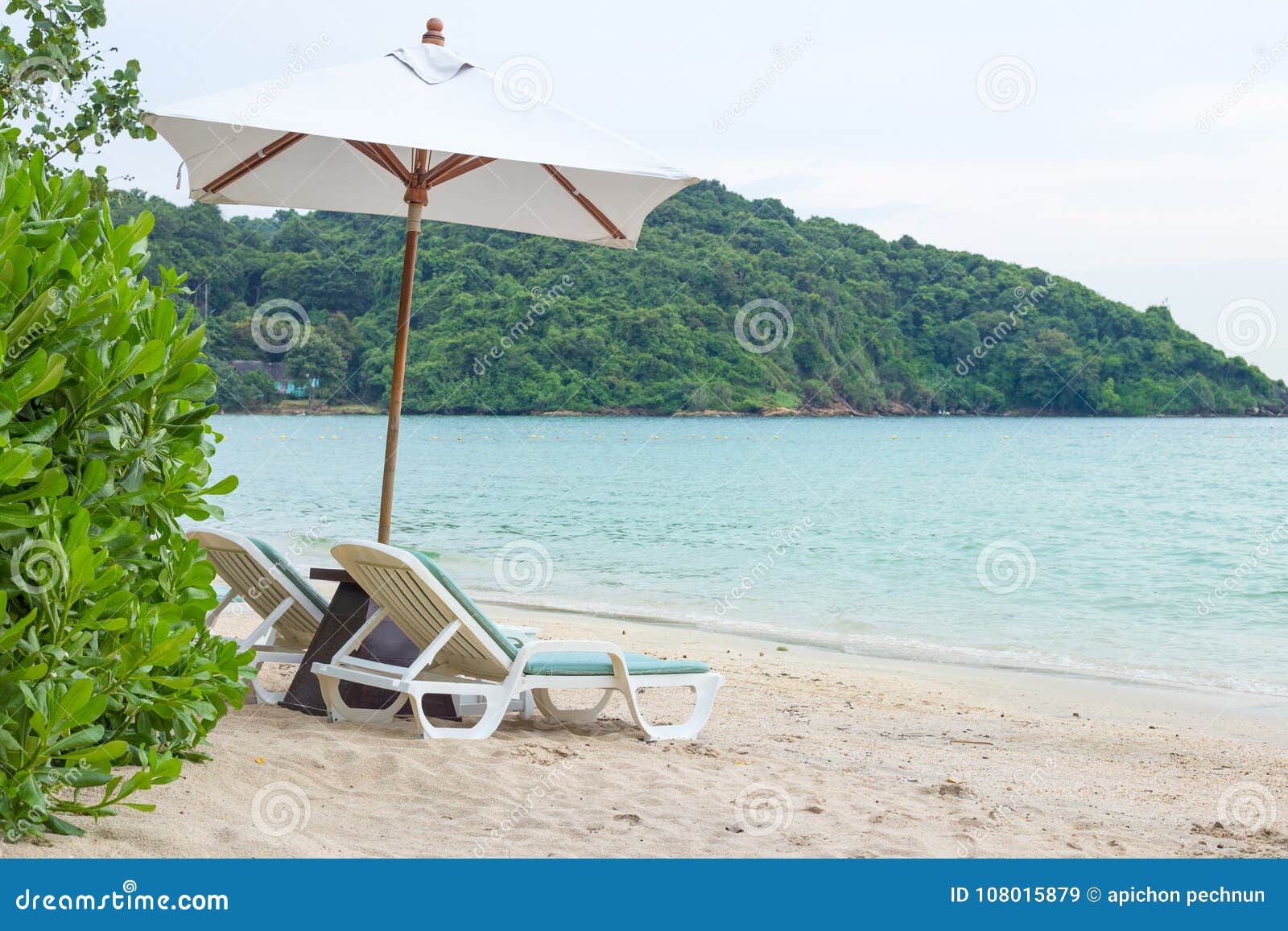 Beach Chairs for Vacations and Relax at the Beach Stock Image Image