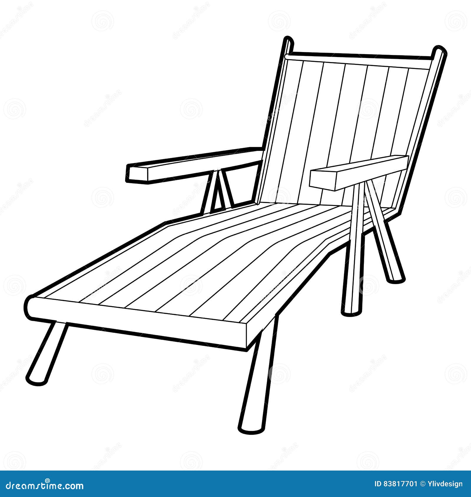 Beach Chaise Lounge Icon, Isometric 3d Style Stock Vector ...