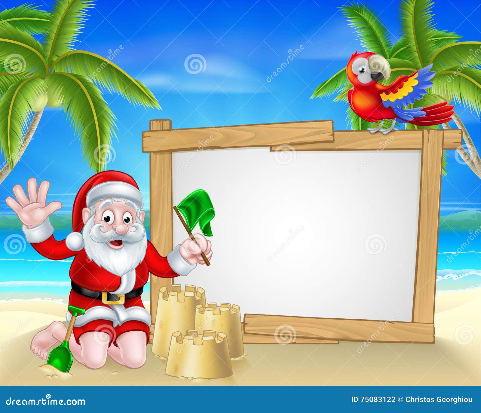 free clipart santa beach - photo #41