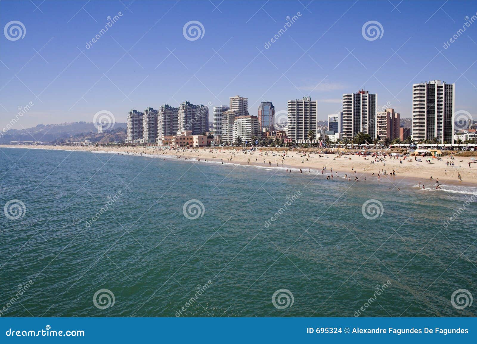 beach and cityscape in vina del mar