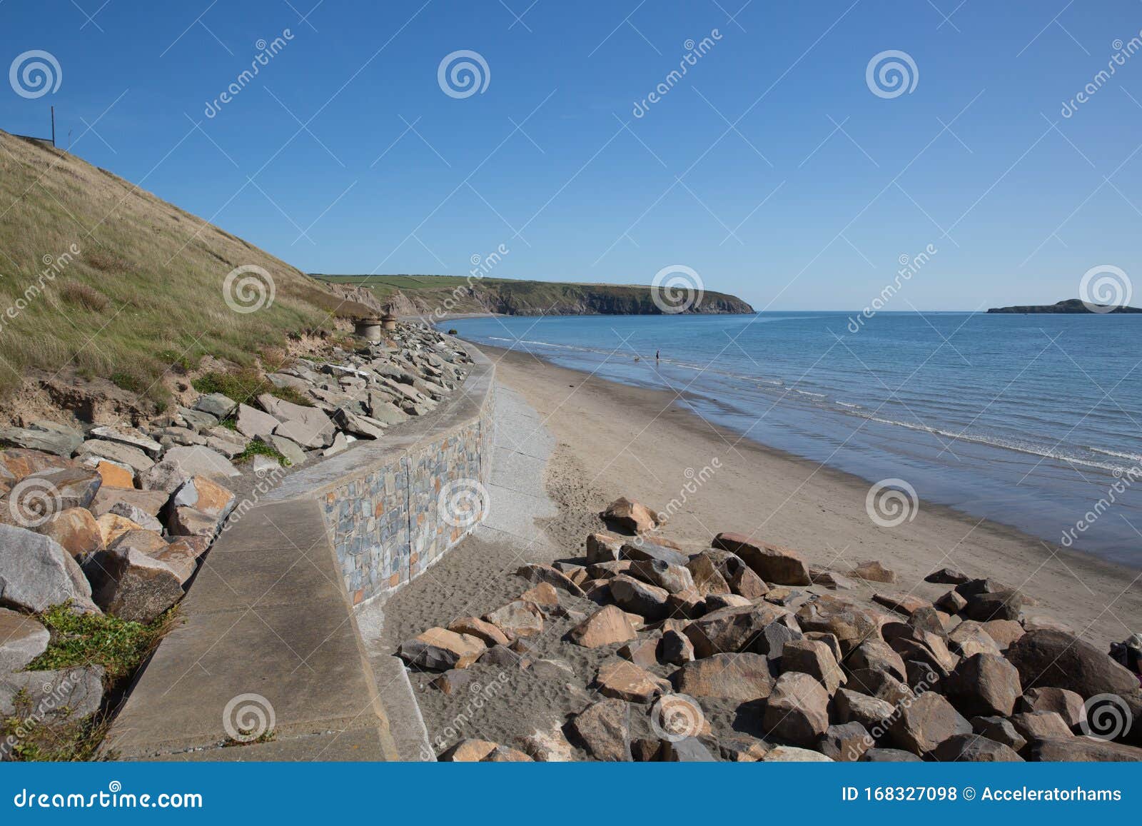 beach and coast view to east aberdaron llyn peninsula wales