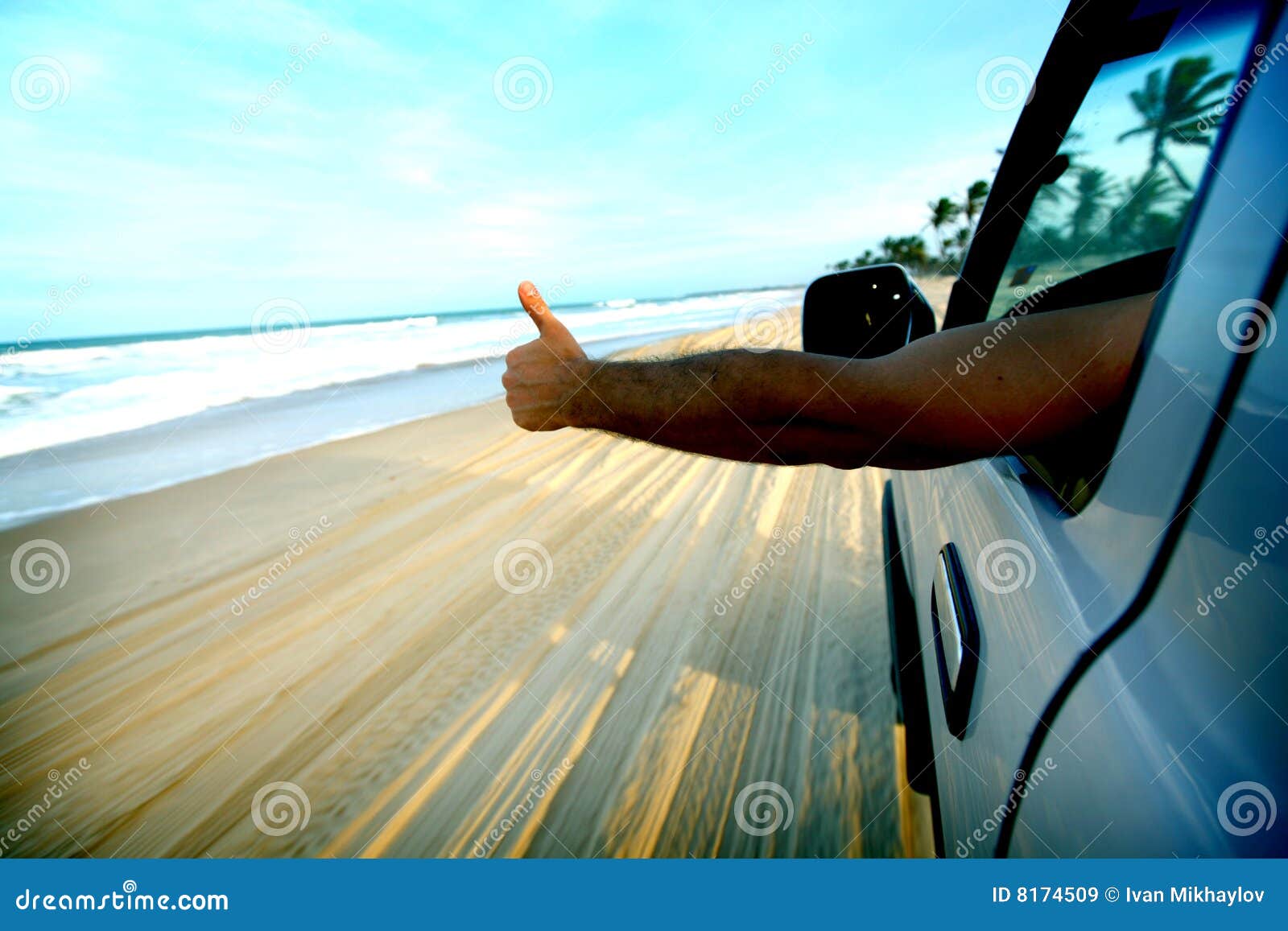 Beach drive stock image. Image of model, sand, landscape 8174509