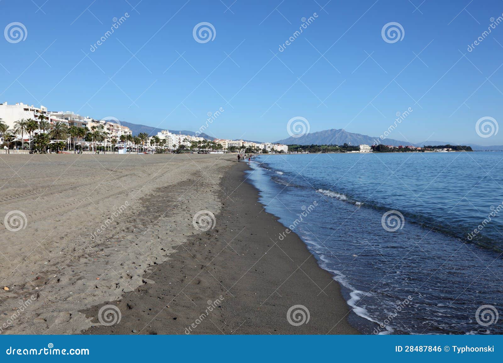 Beach of Estepona, Spain editorial photo. Image of andalucia 28487846