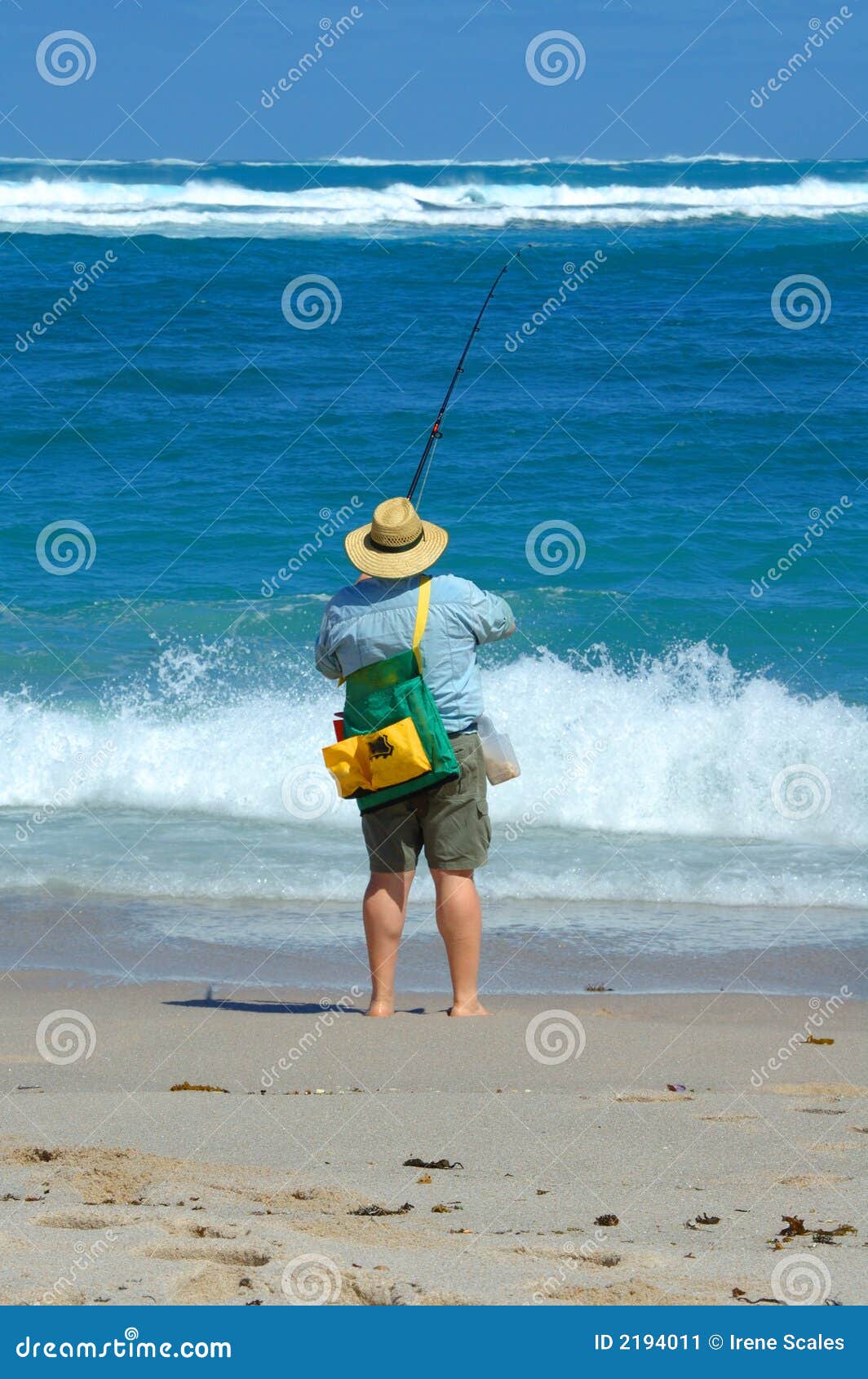 Beach Fishing stock image. Image of pole, lure, reel, silence 2194011