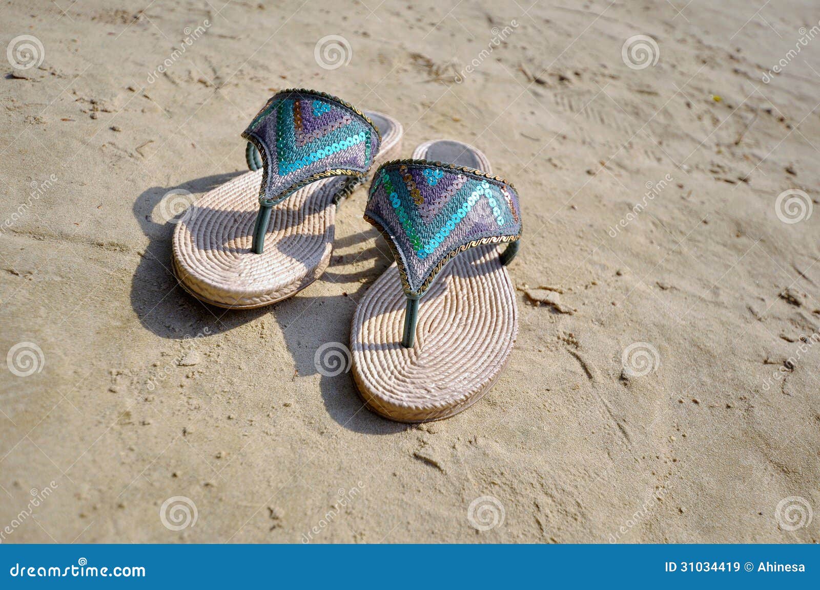 Beach footwear stock image. Image of suntan, time, footwear - 31034419