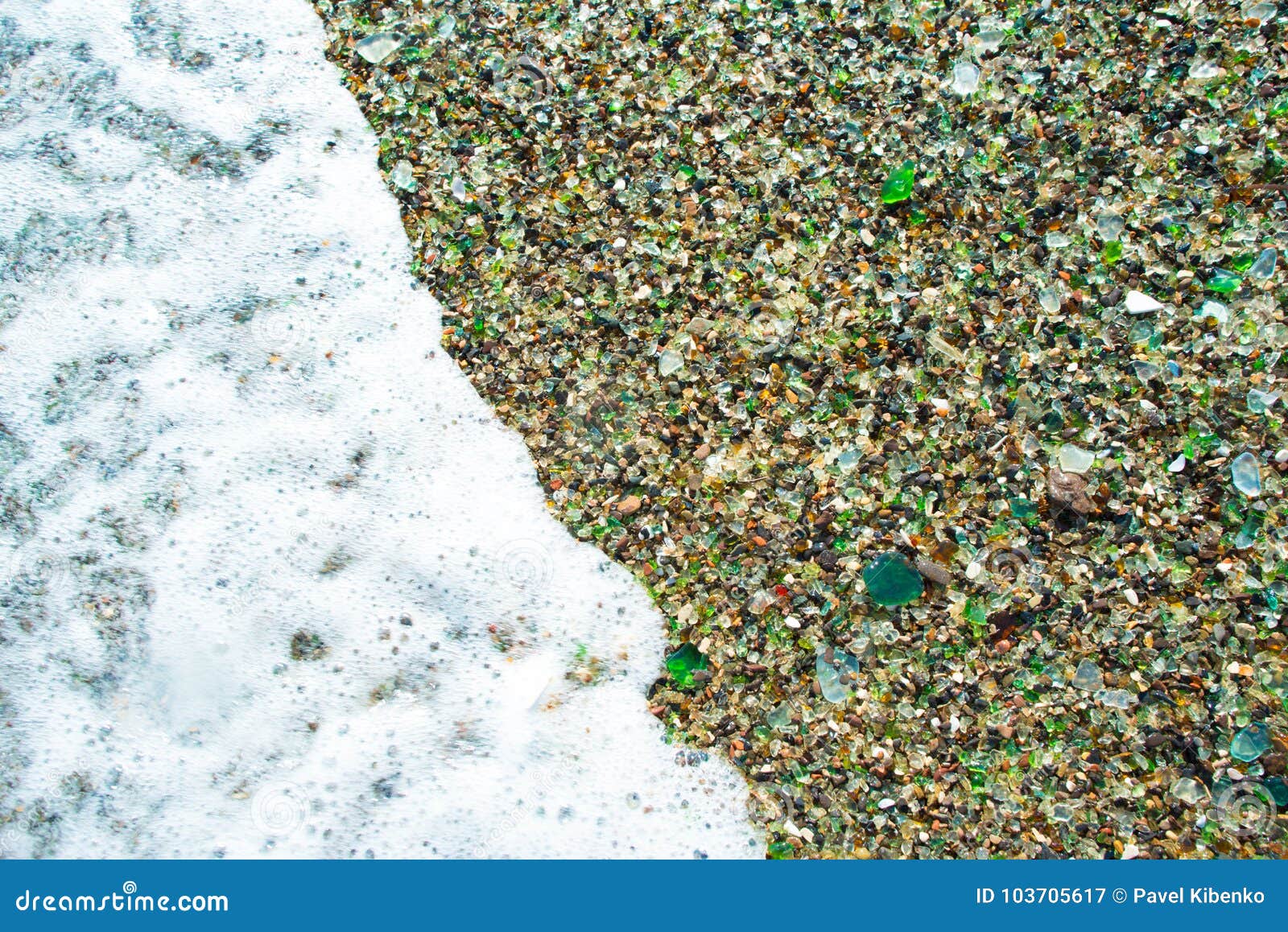 Beach of glass pebble stock image. Image of poster, beach 103705617