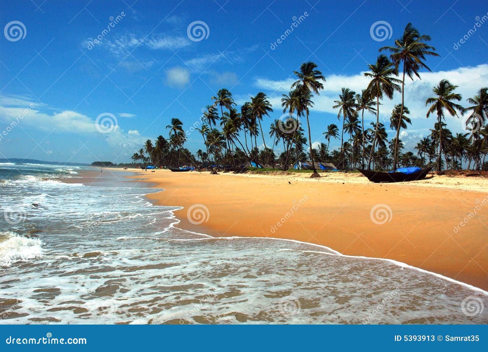 the beach of goa-india.