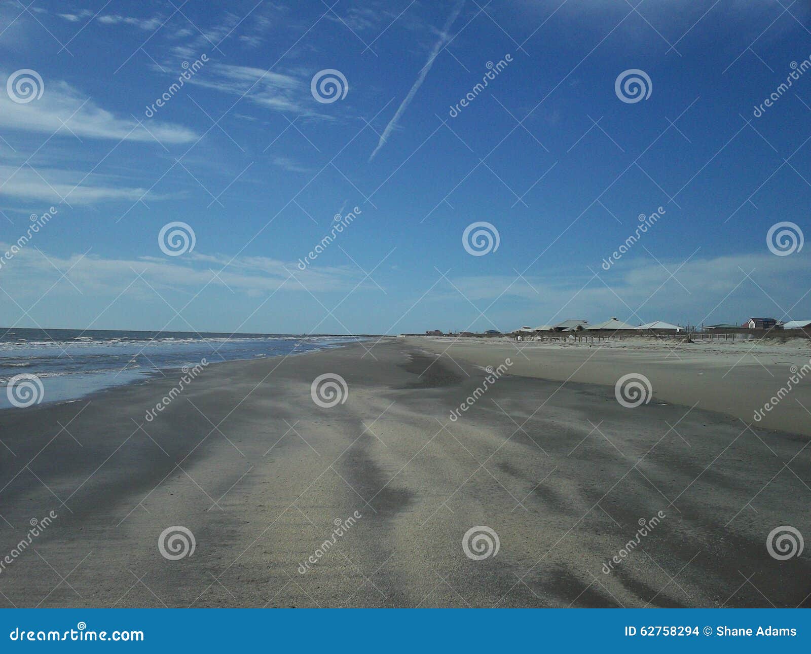 The Beach at Grand Isle, Louisiana Stock Photo Image of blue, skies