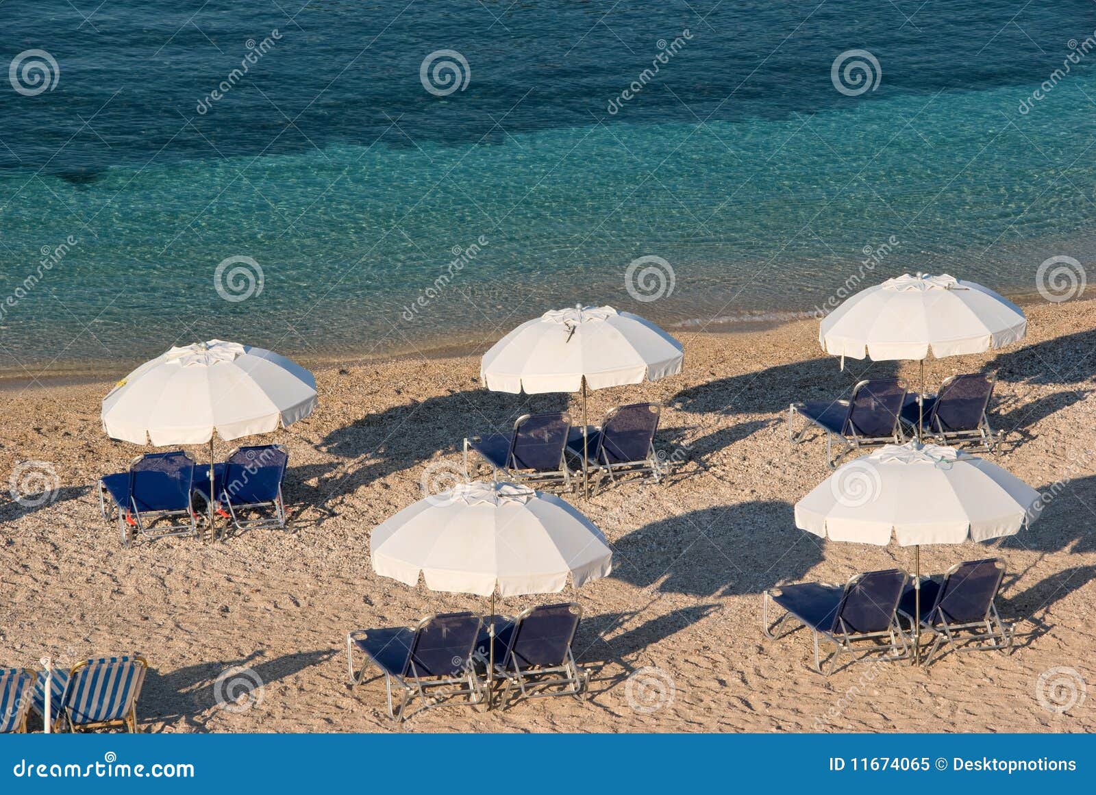 Beach in Greece stock image. Image of umbrellas, greece 11674065