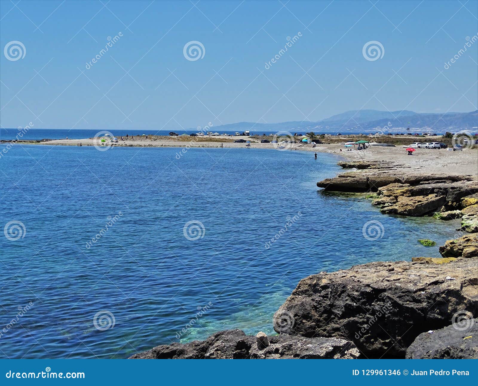 beach of the guardias viejas from el ejido almeria andalusia spain