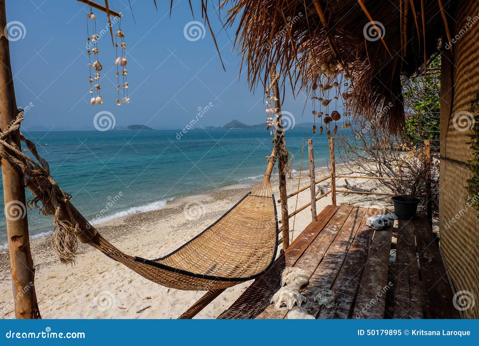 Beach hammock stock image. Image of romantic, thailand 50179895