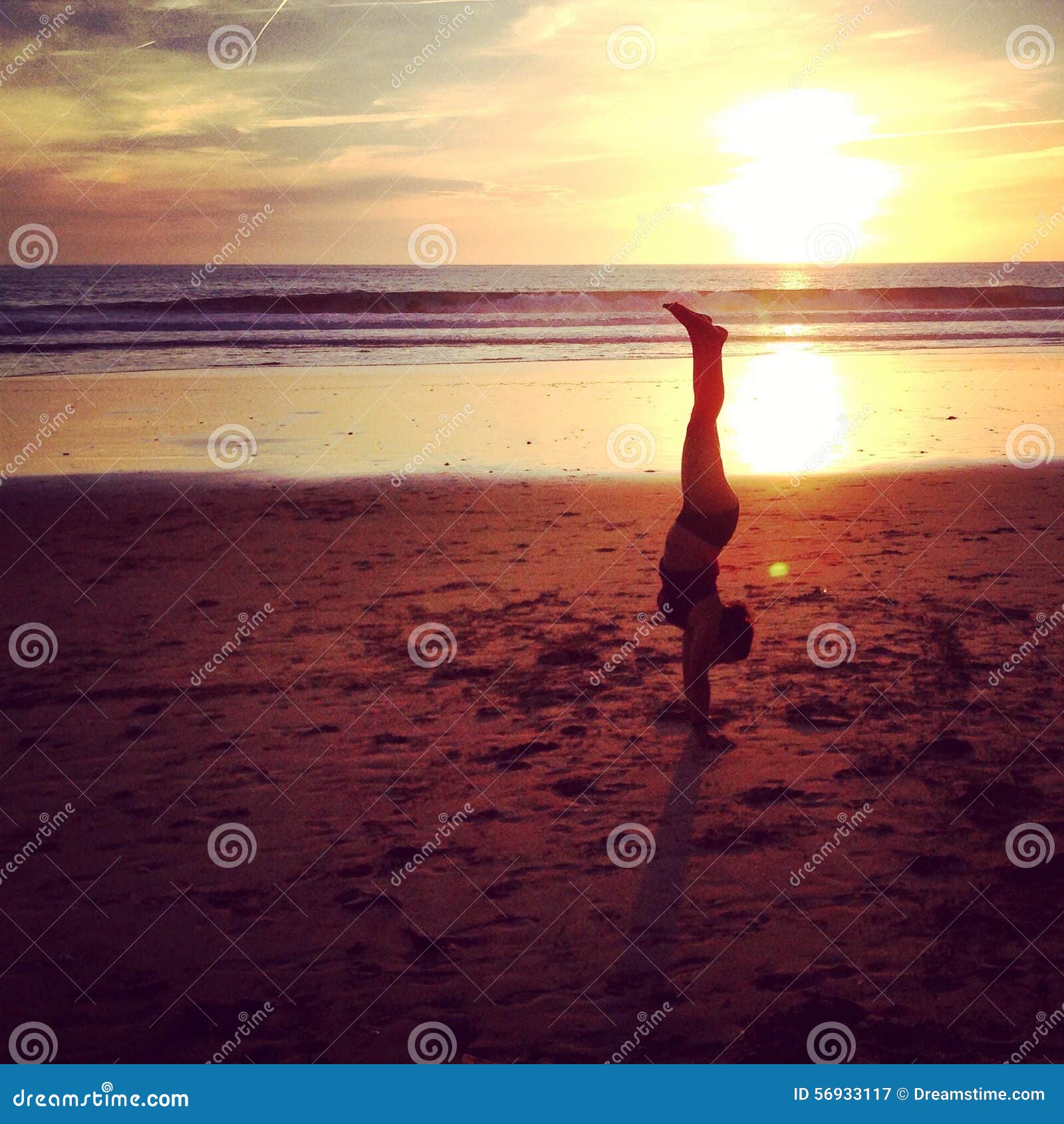 Beach Handstand stock image. Image of yoga, france, handstand - 56933117