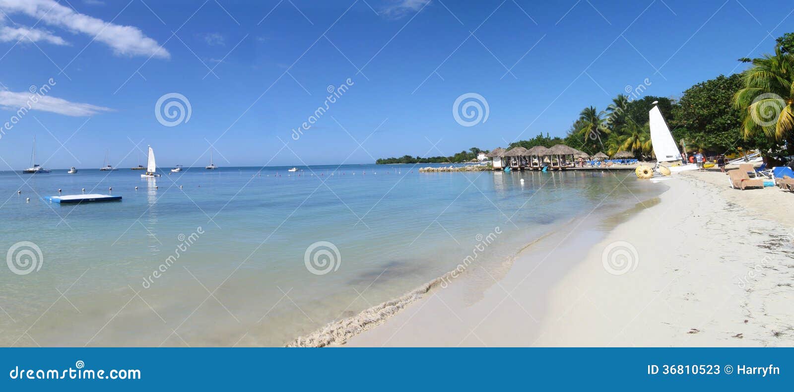 Beach holiday scenery stock image. Image of palm, green 36810523