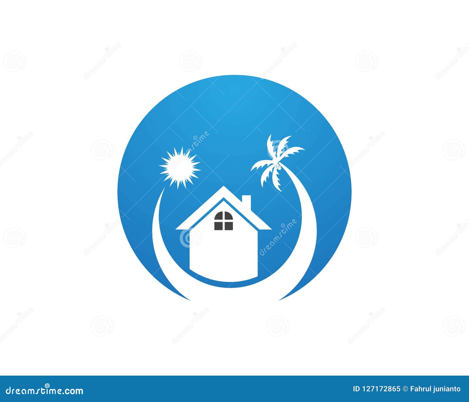 beach hollidays icon logo  template