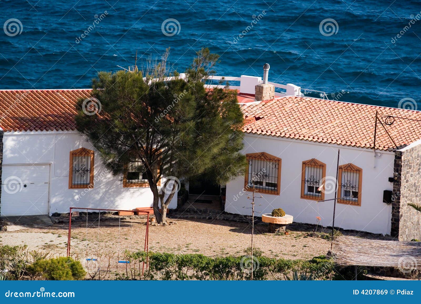 Beach house stock image. Image of spain, mediterranean 4207869