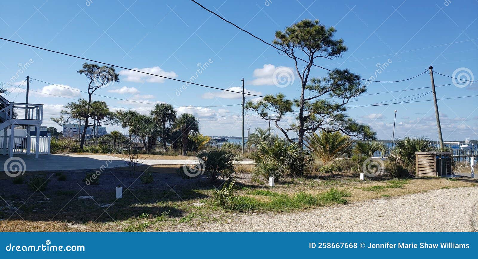Beach House on Alligator Point FL Stock Photo Image of walkway