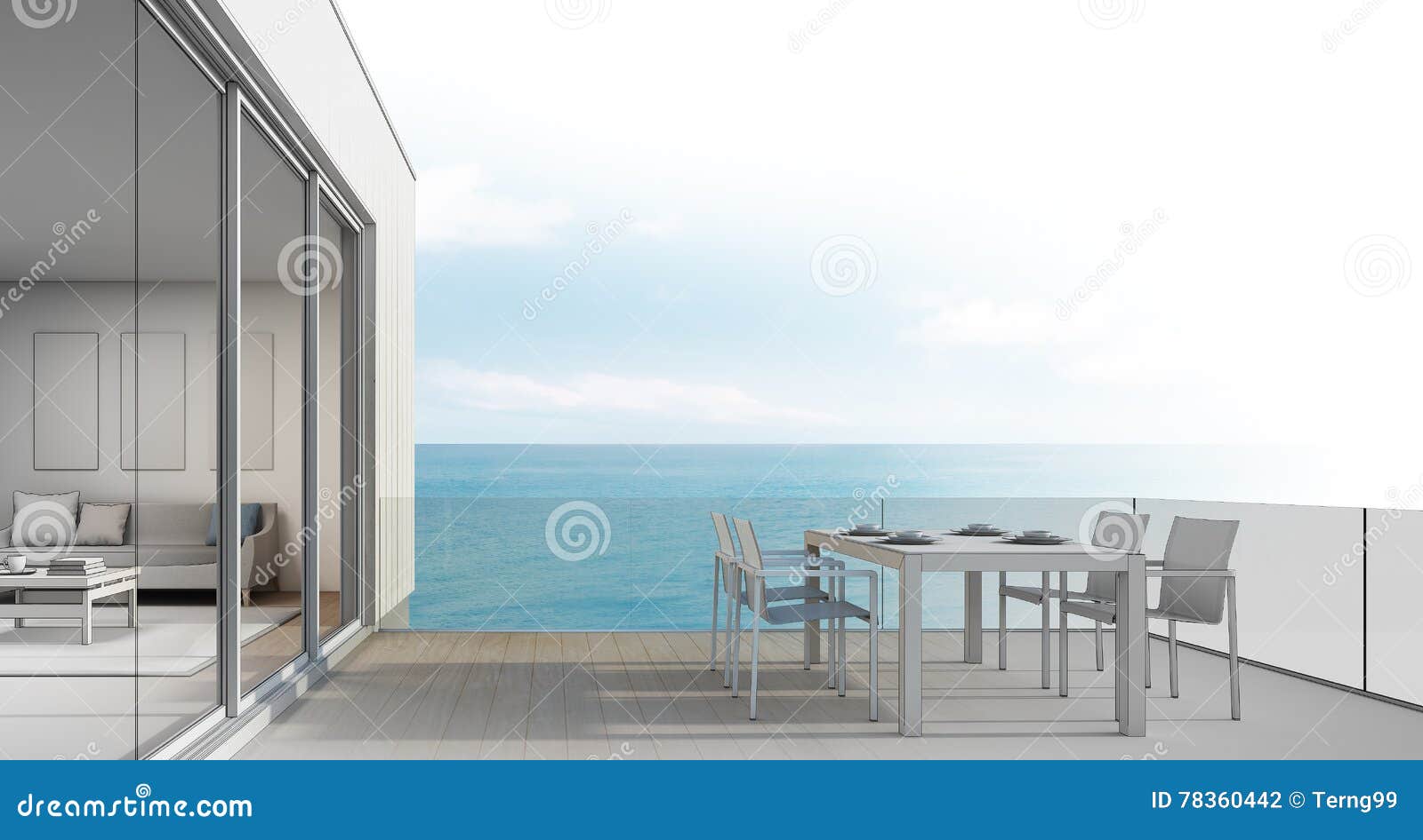 iBeach House Sketchi Design Outdoor Dining With Sea View 