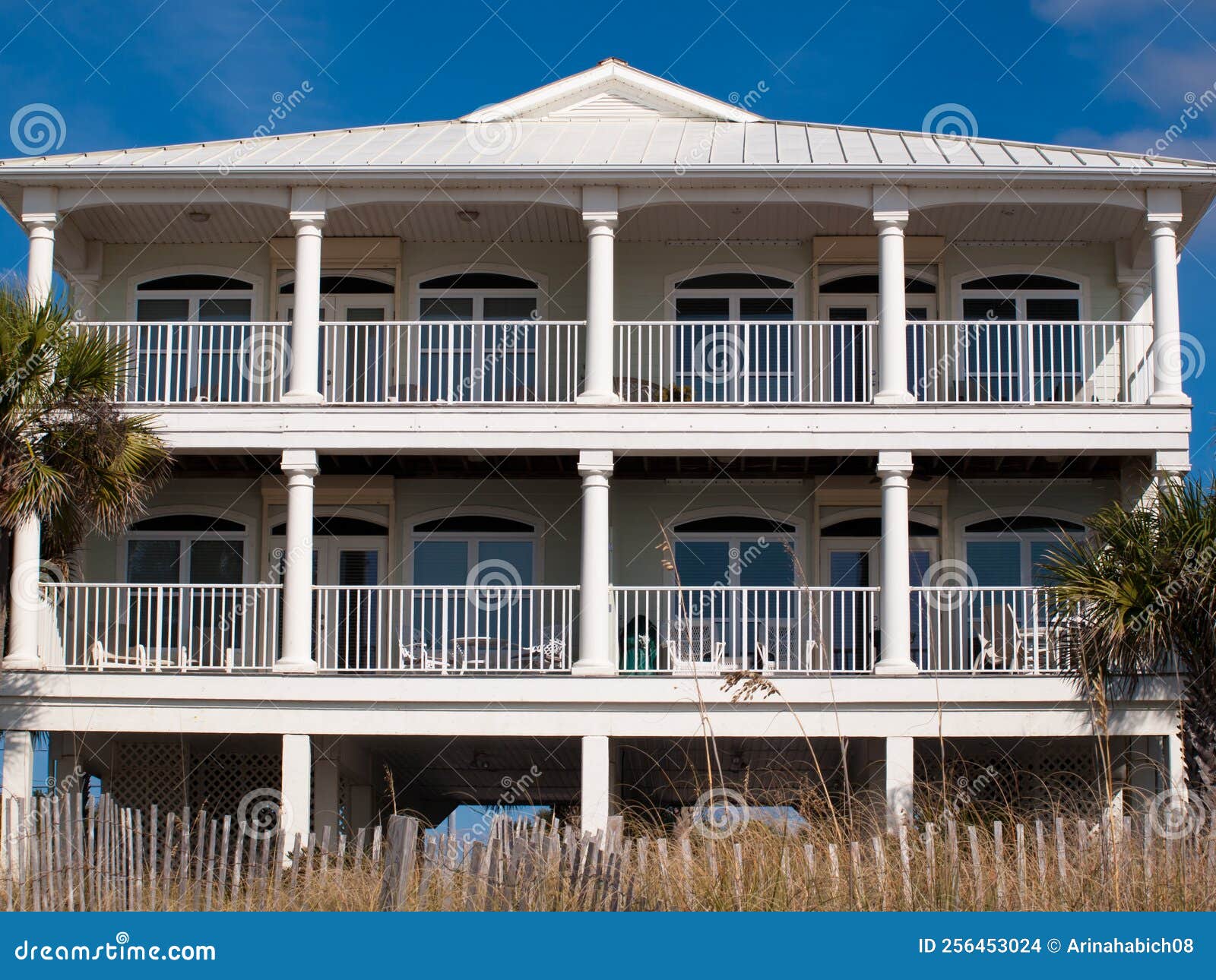 Beach Houses stock photo. Image of vacation, fine, residential 256453024