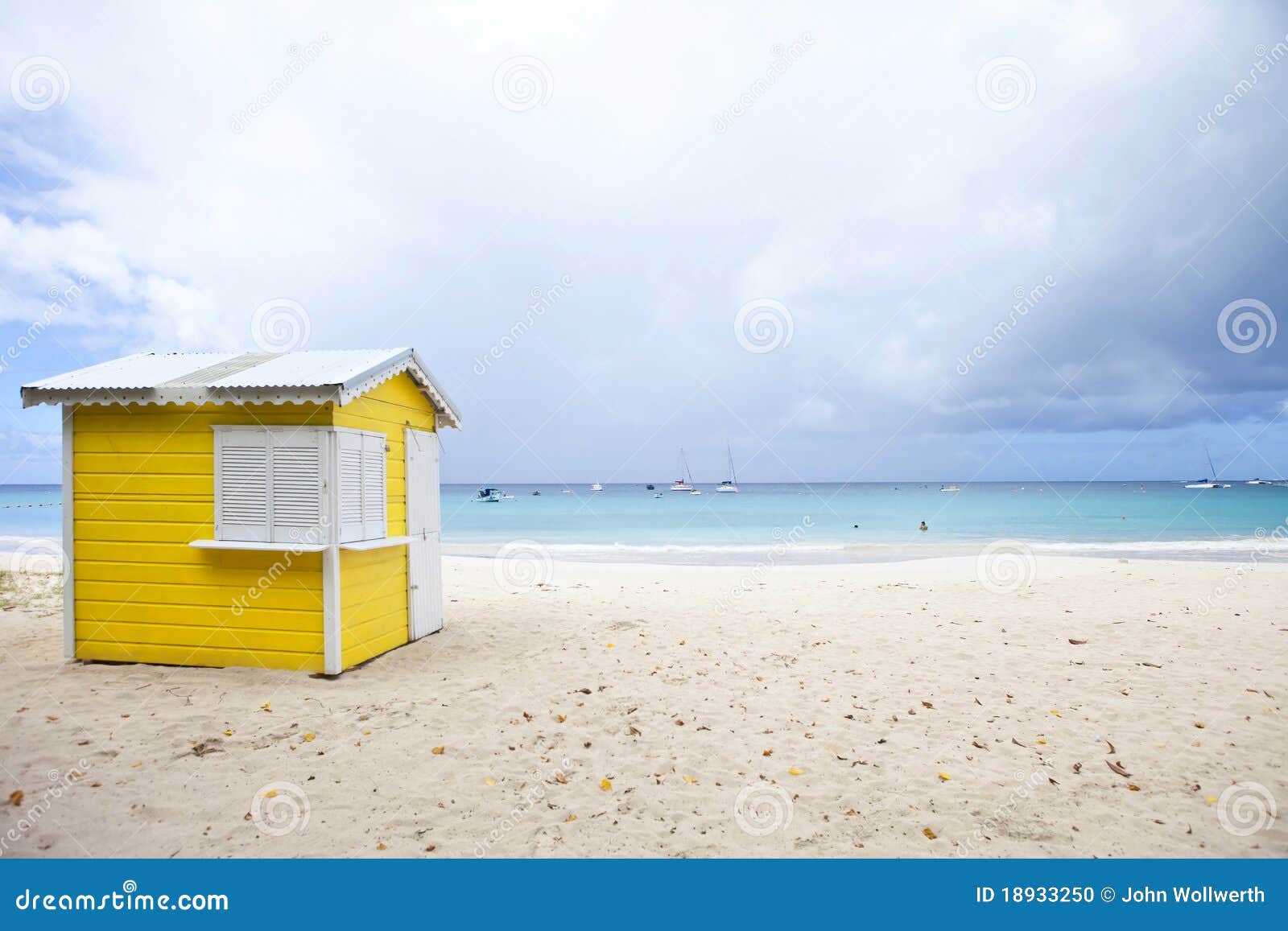 Beach hut, barbados stock photo. Image of sand, colourful - 18933250