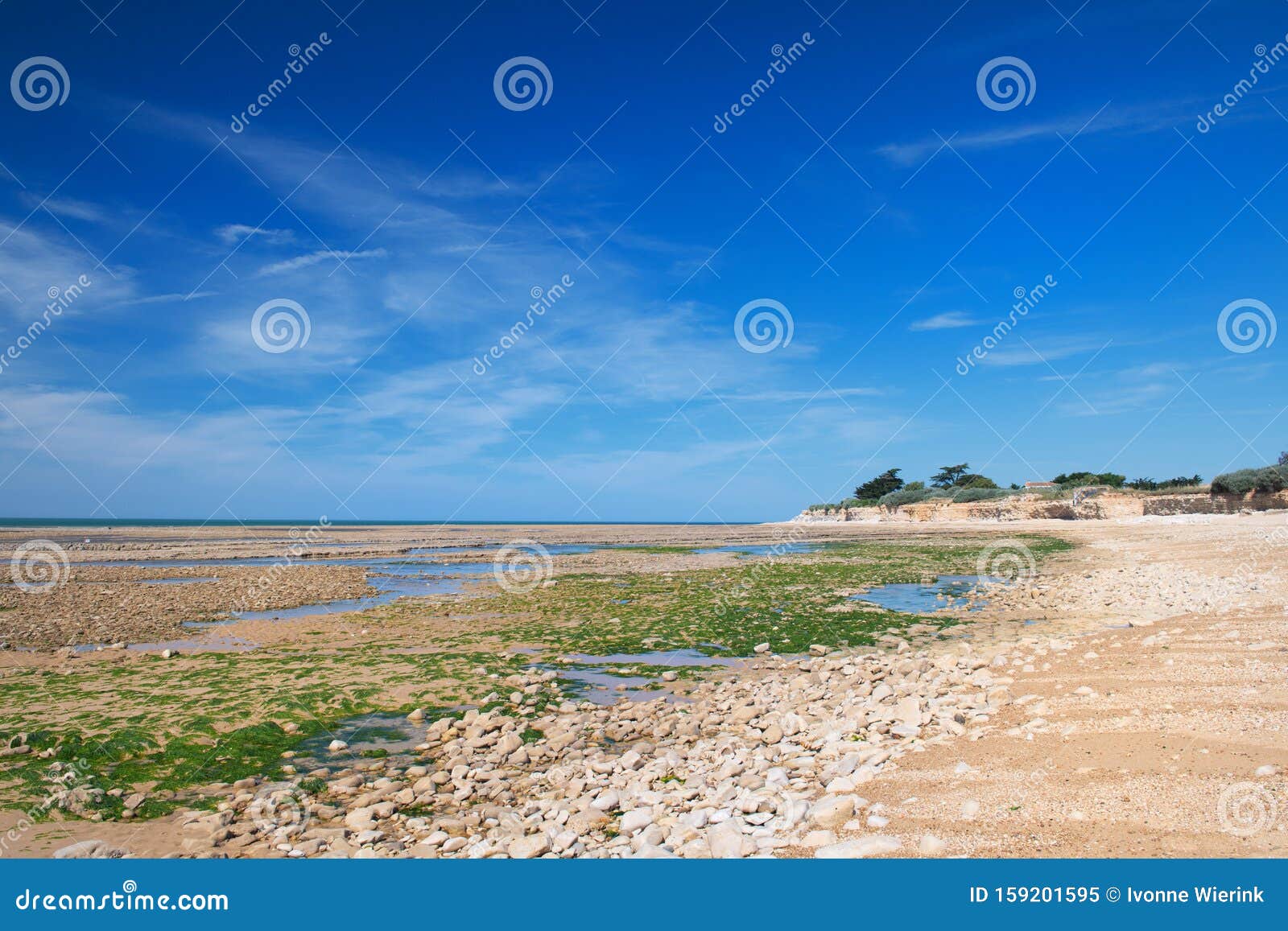 Beach Ile de Re imagem de stock. Imagem de maré, seixos - 159201595