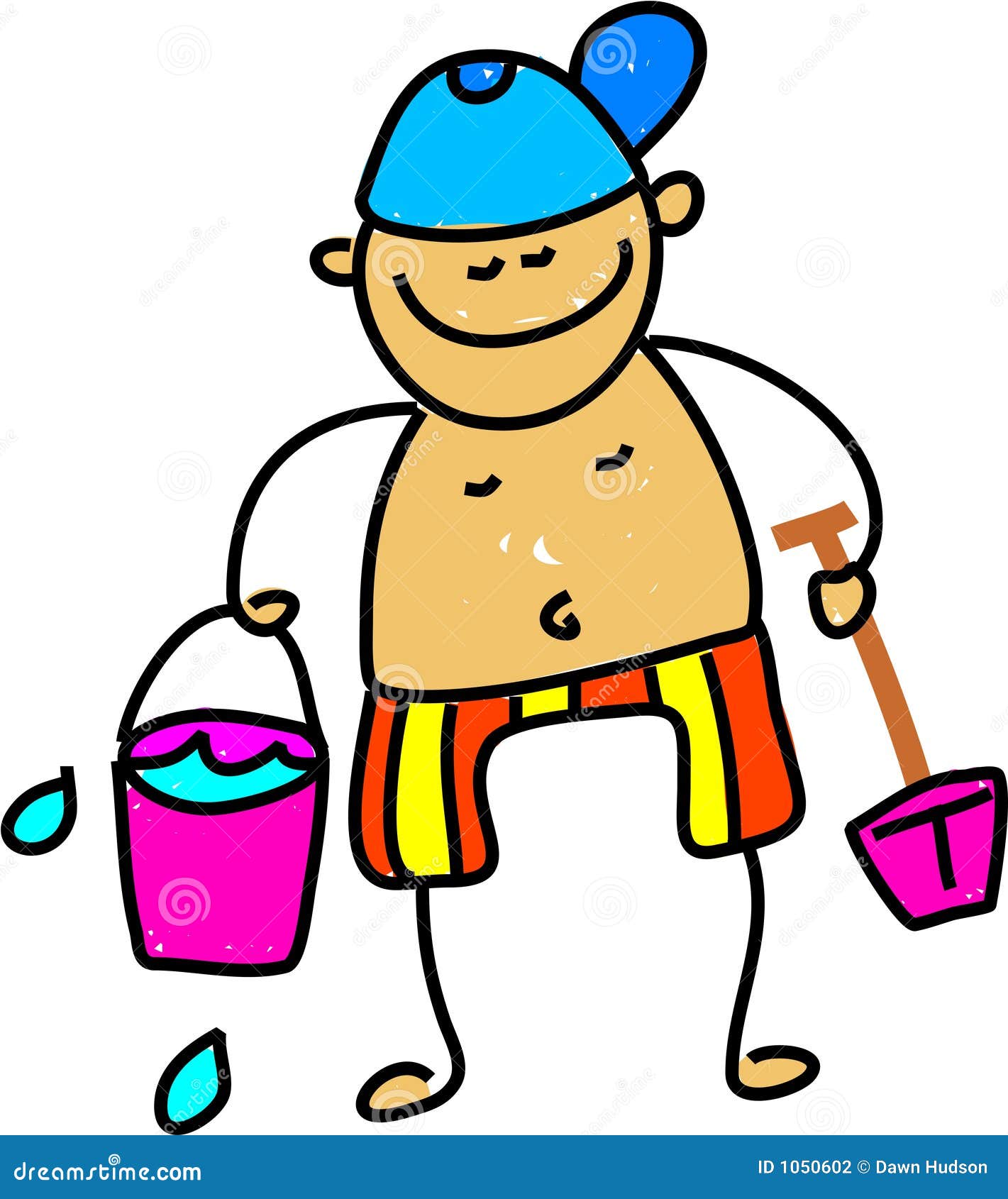 Beach kid stock vector. Illustration of happy, bucket - 1050602
