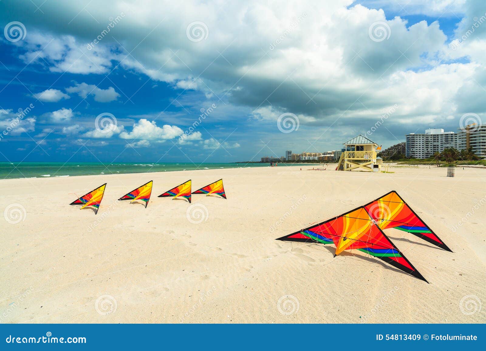 Beach kites stock image. Image of kites, lifeguard, natural - 54813409