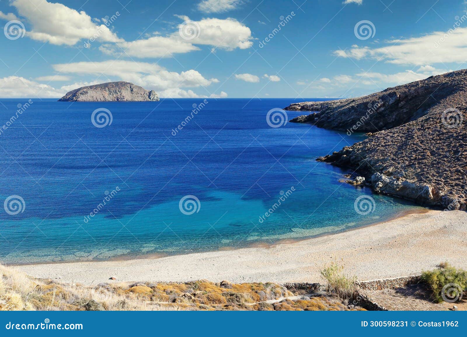 the beach lia of serifos island, greece