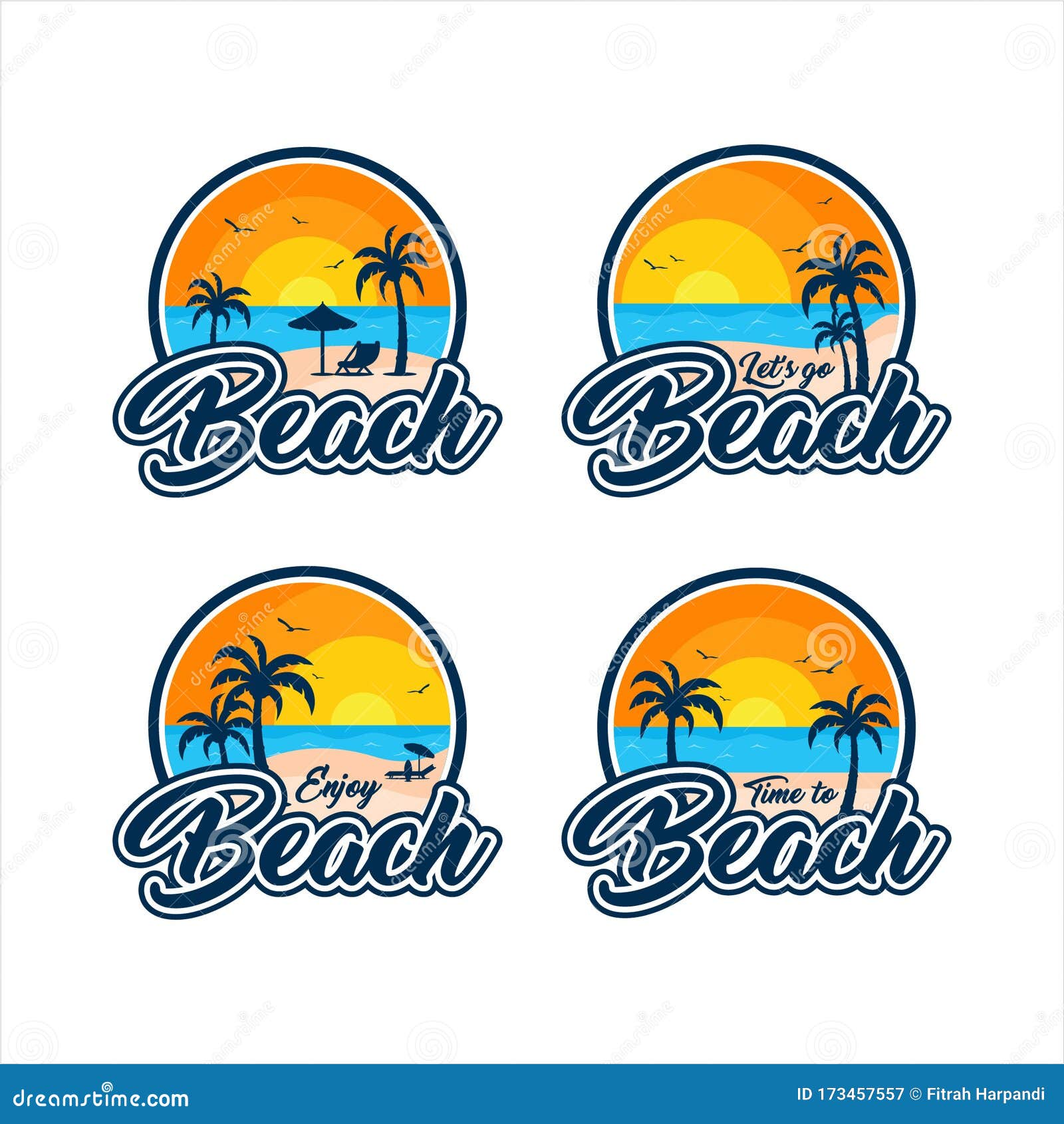 Beach Logo Stock Illustrations – 158,683 Beach Logo Stock