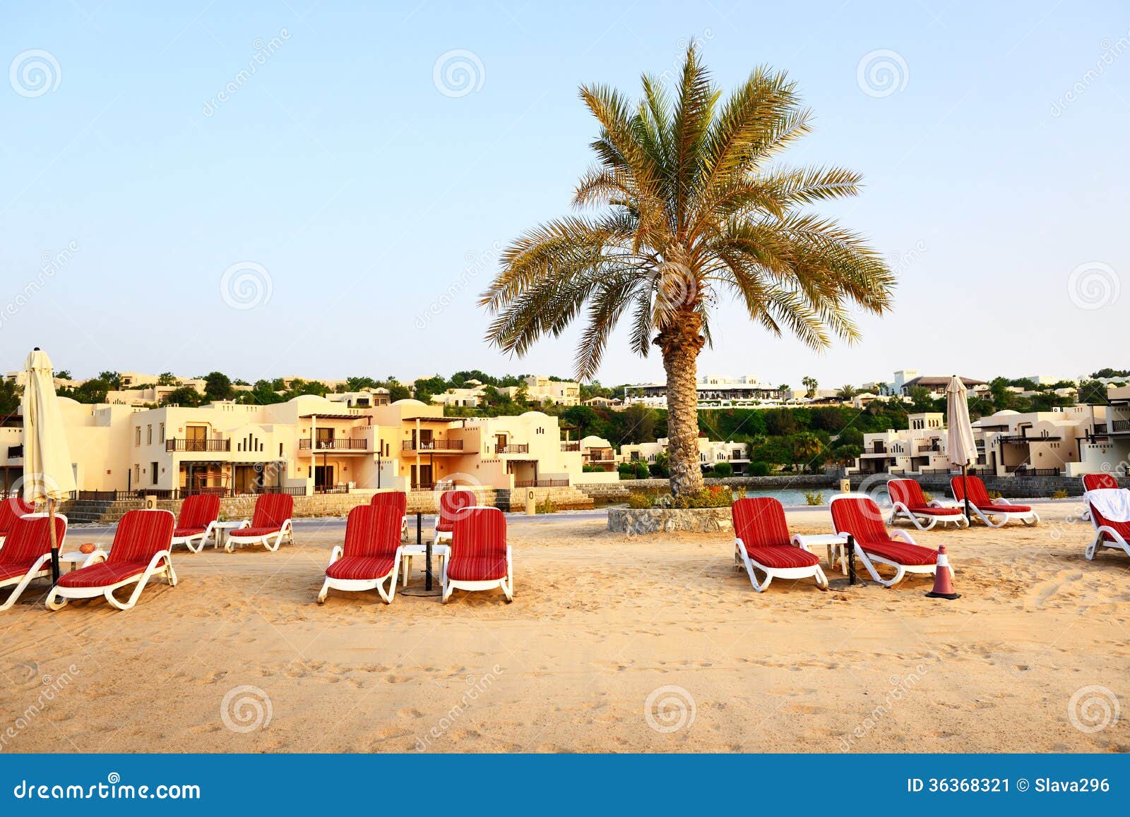 Beach of the Luxury Hotel during Sunset Stock Image Image of dawn