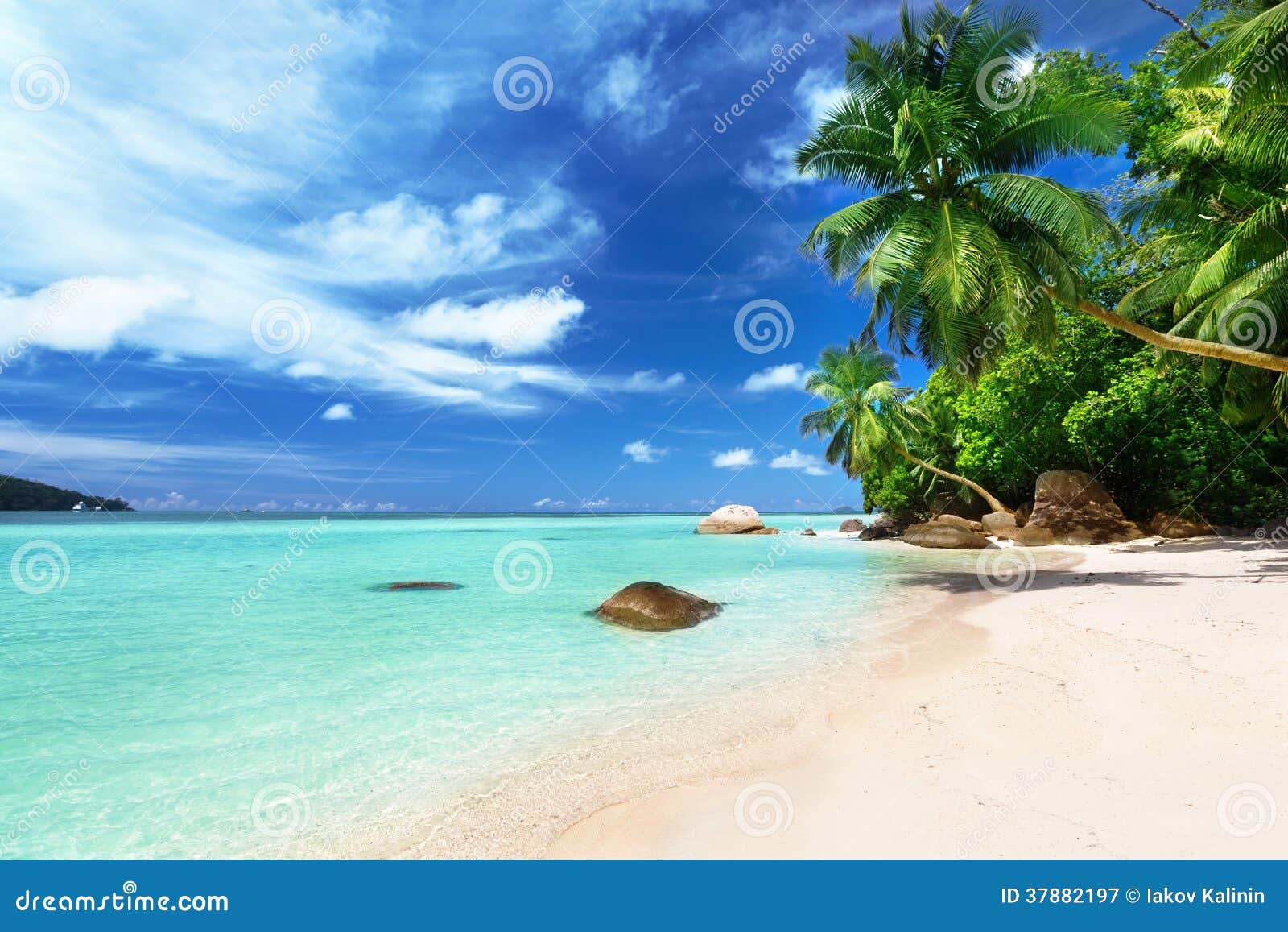 beach on mahe island, seychelles