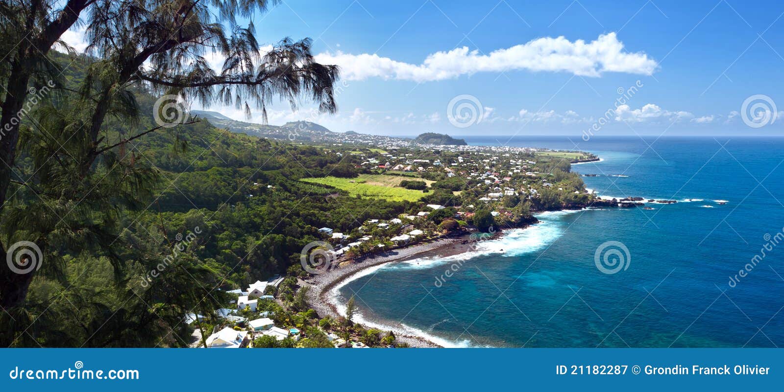 beach of manapany - reunion island.